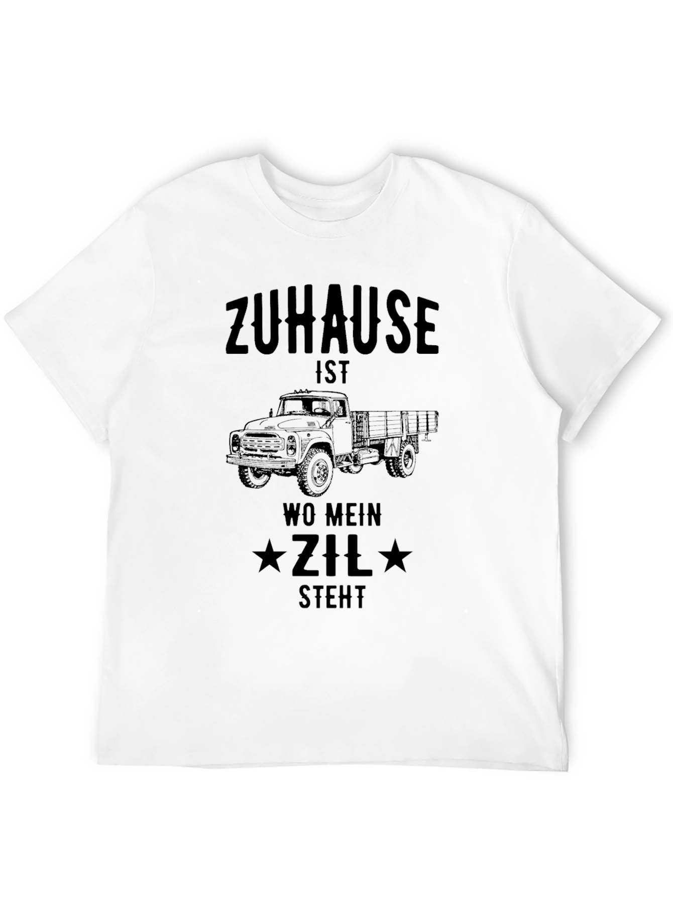 Black Zuhause Zil Truck T-Shirt - Men's Black Graphic Tee view 12
