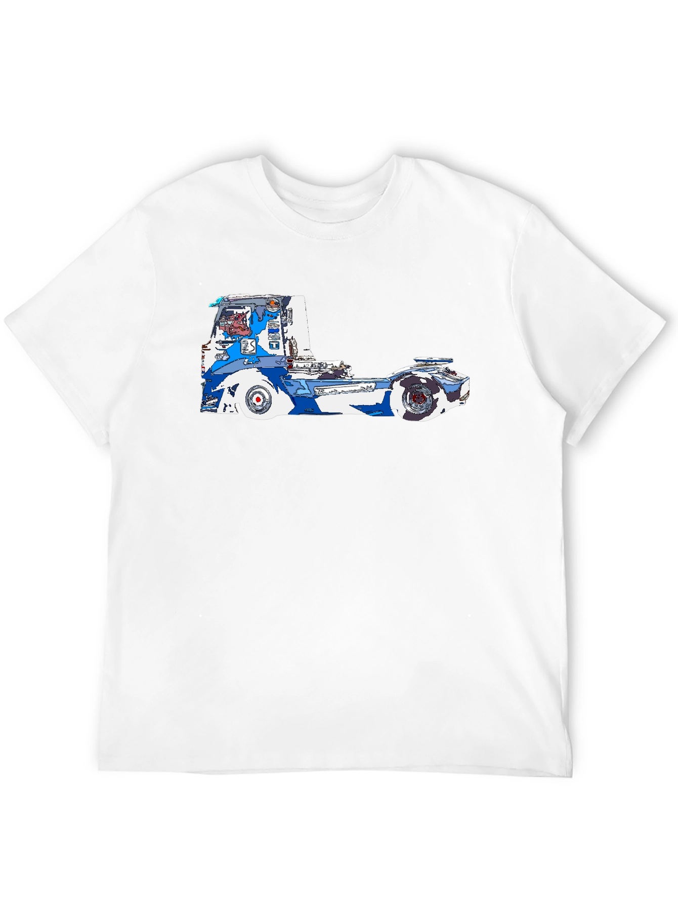 Black Truck Graphic Tee - Black Cotton Blend view 12