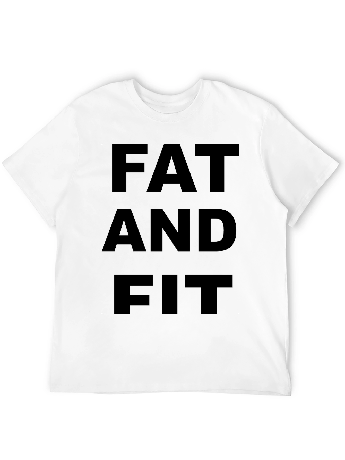 Black Fat and Fit Black T-Shirt view 12