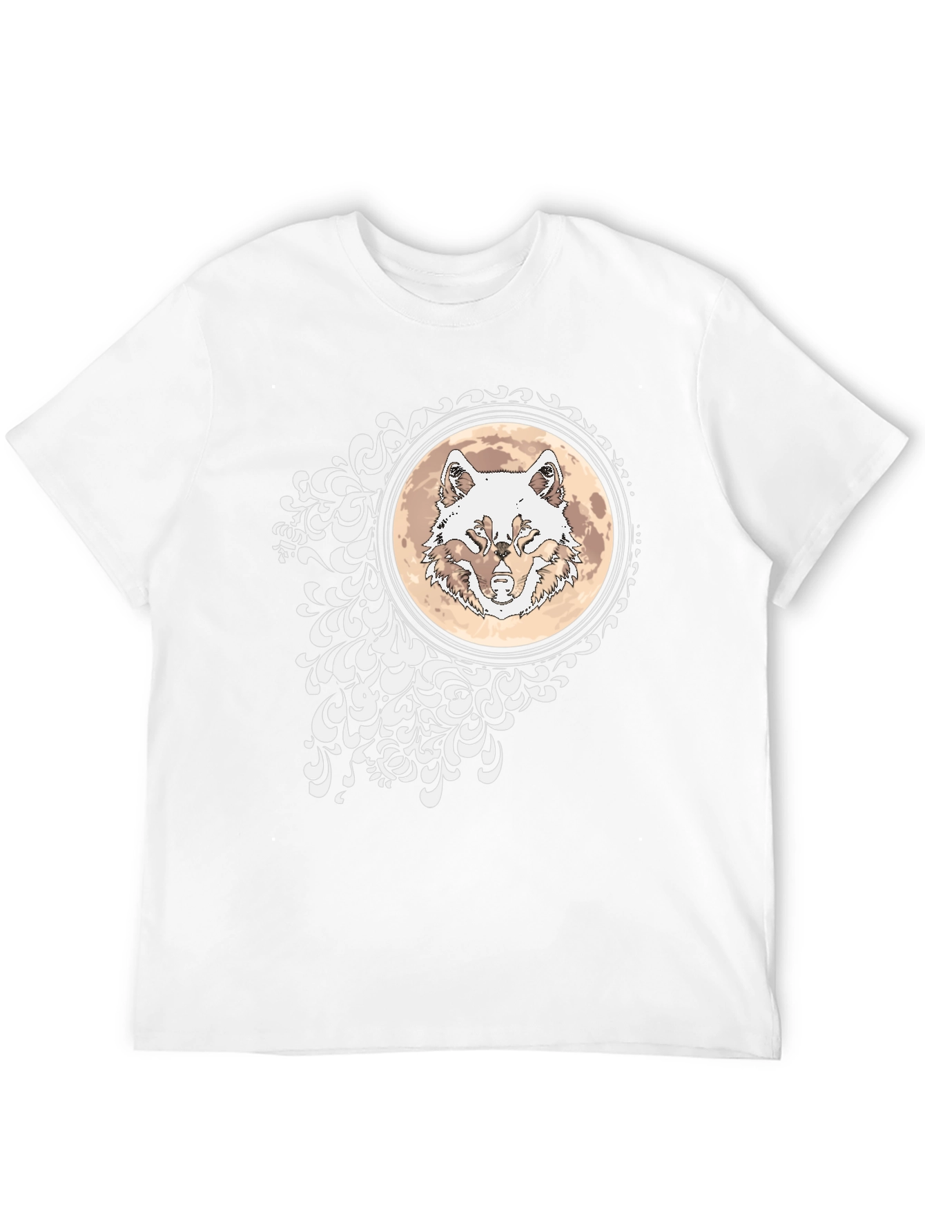 Black Wolf Moon Graphic Black T-Shirt view 12