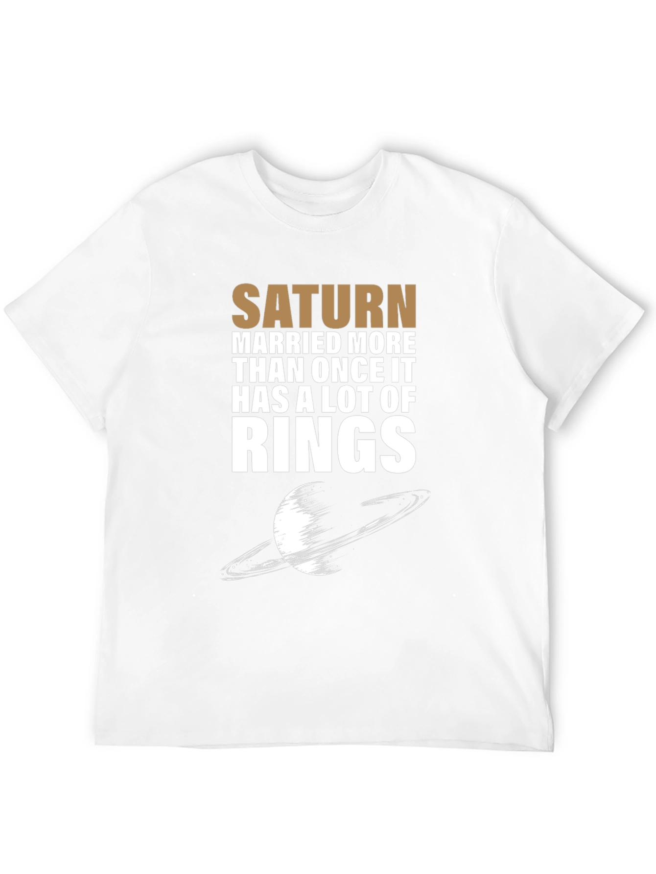 Black Saturn Rings Graphic Novelty T-Shirt view 12
