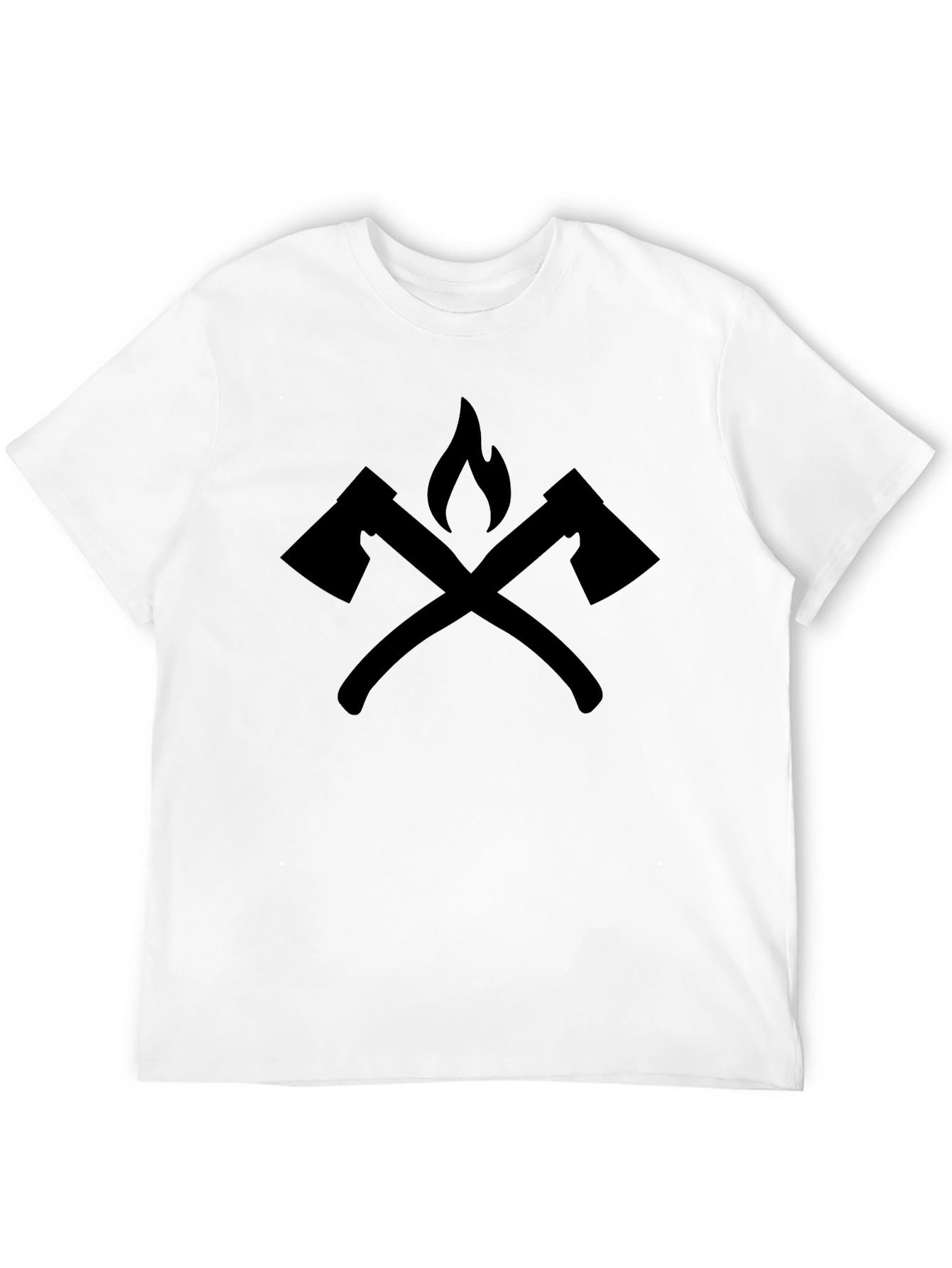 Black Axe & Flame Graphic Tee - Mens Black Short Sleeve Shirt view 12