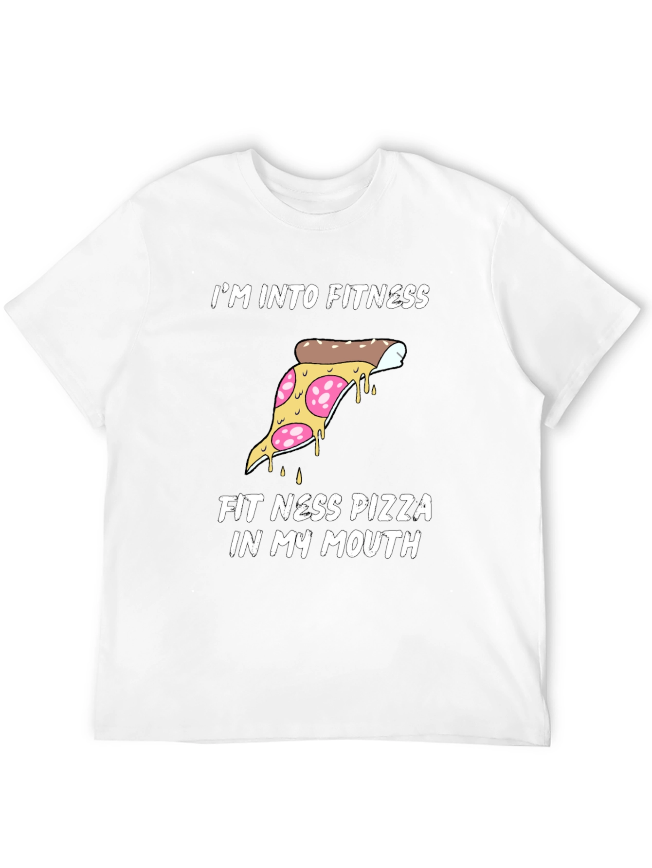 Black Fitness Pizza Graphic Tee - Funny Workout Shirt view 12