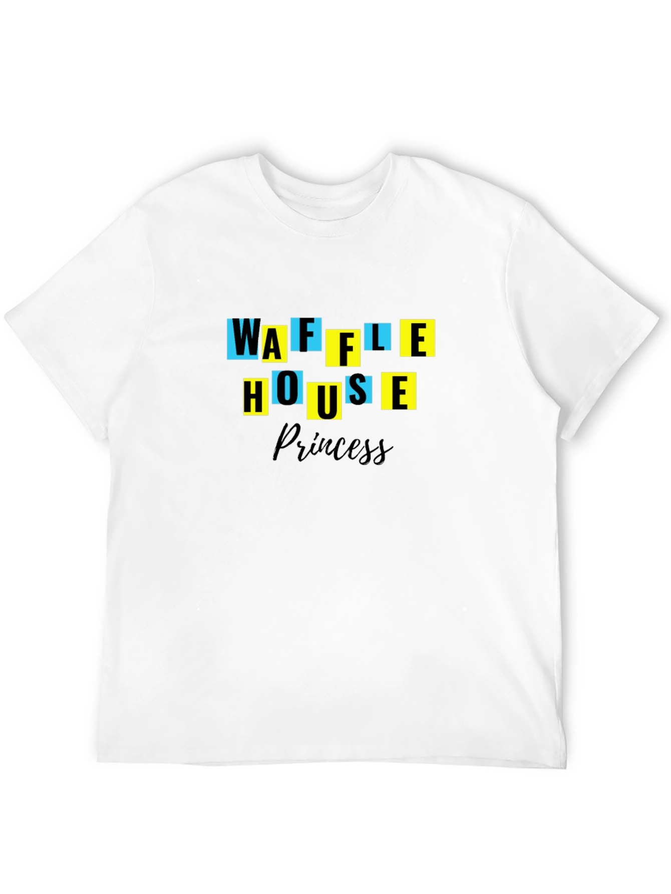 Black Waffle House Princess Black T-Shirt view 12