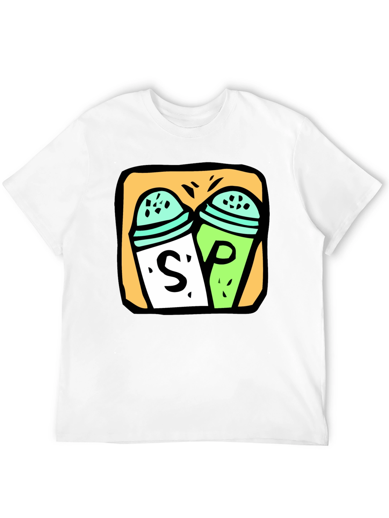 Black Salt & Pepper Graphic Tee - Black Cotton T-Shirt view 12