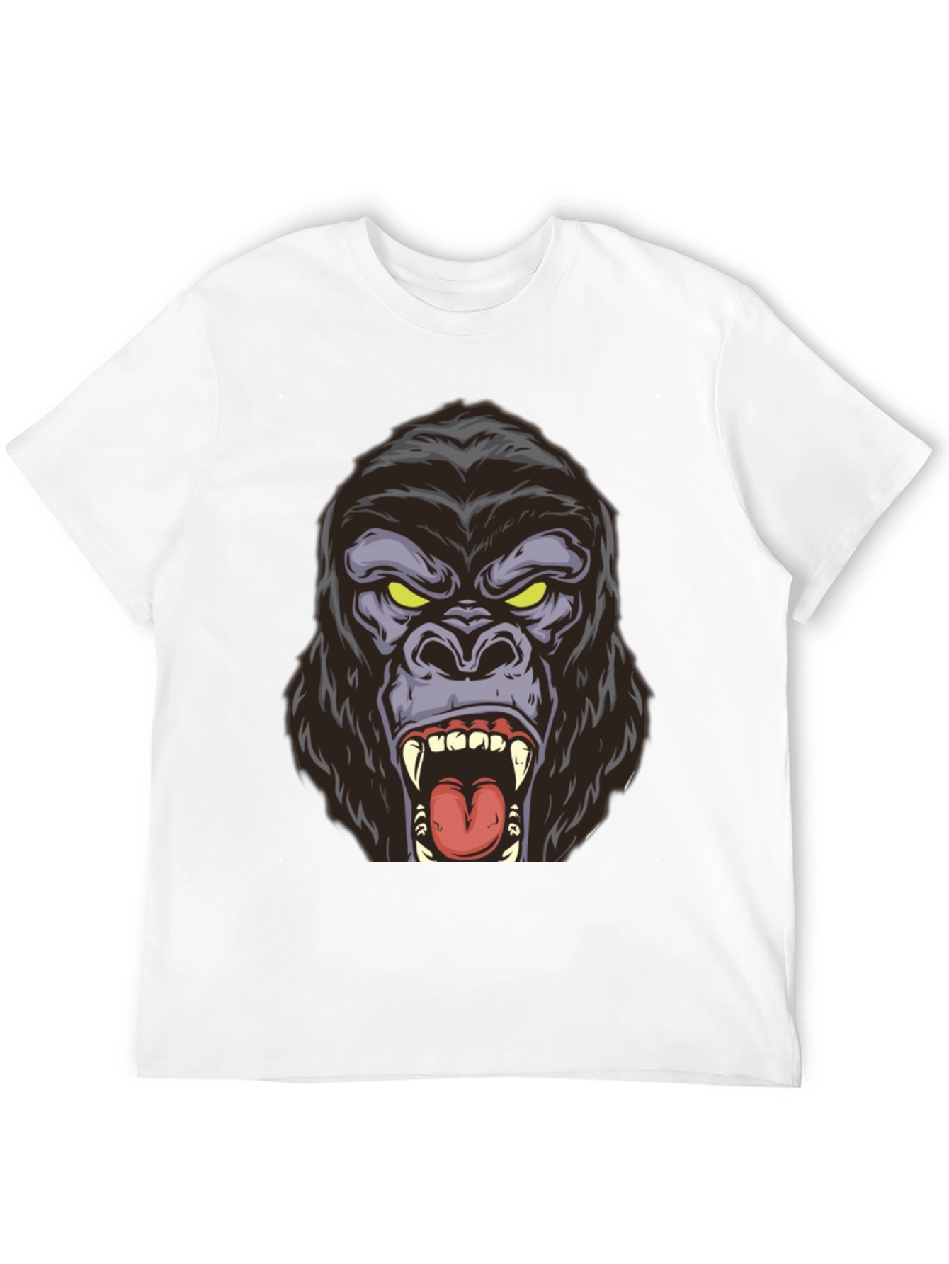 Black Roaring Gorilla Graphic Tee - Bold Black Shirt view 12
