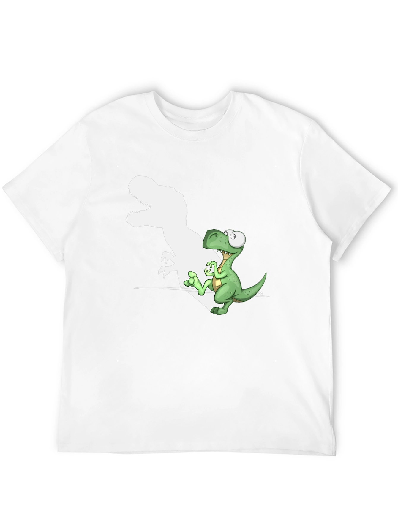 Black Dinosaur Shadow T-Shirt Funny Dino Tee view 12