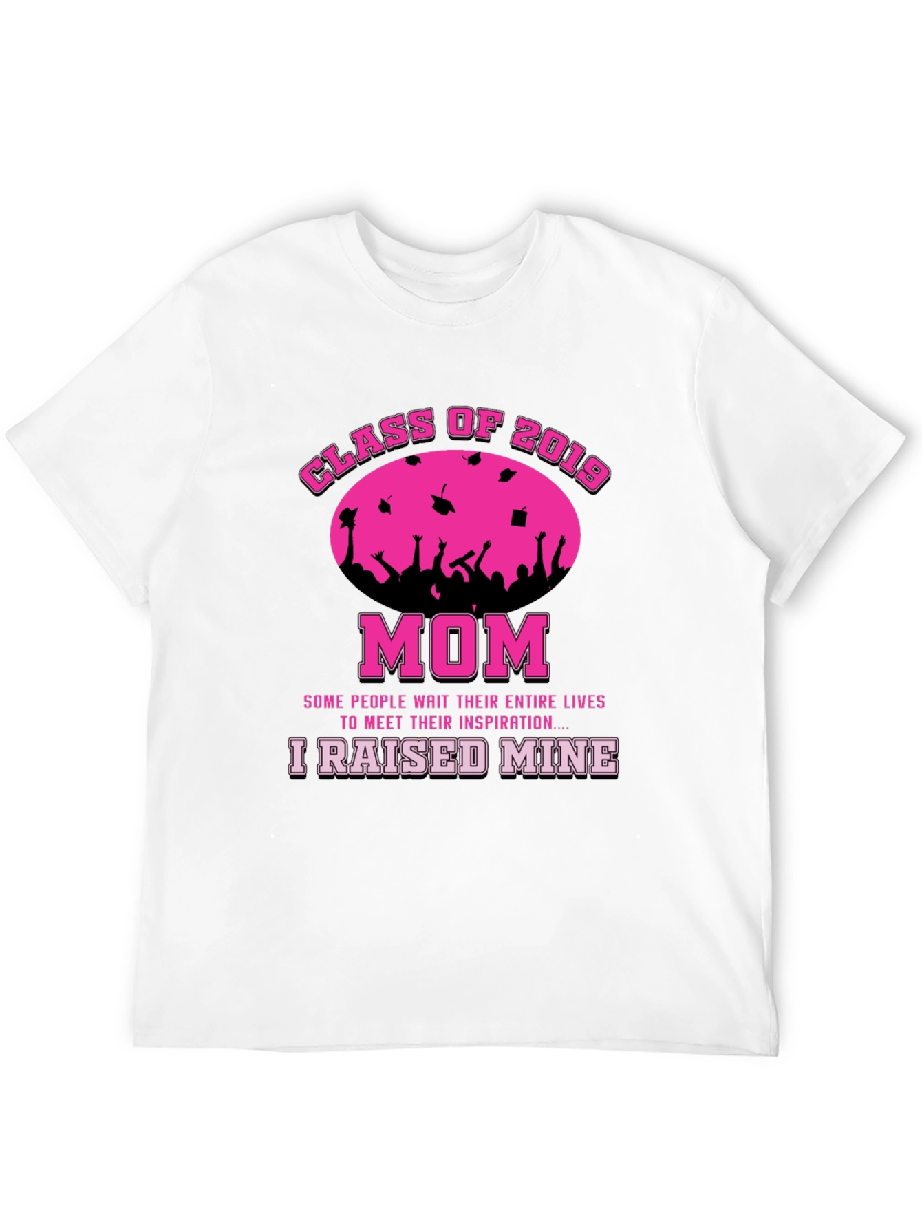 Black Class of 2019 Mom T-Shirt - Graduation Pride! view 12