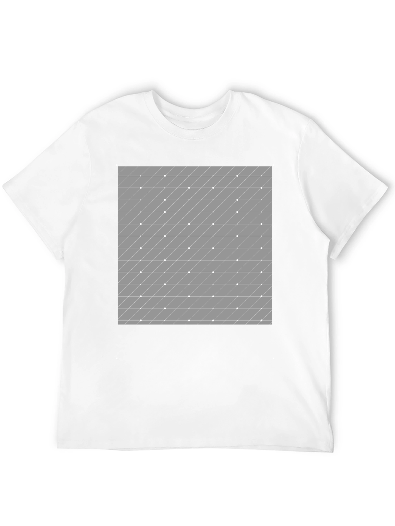 Black Modern Geometric Pattern Black T-Shirt view 12