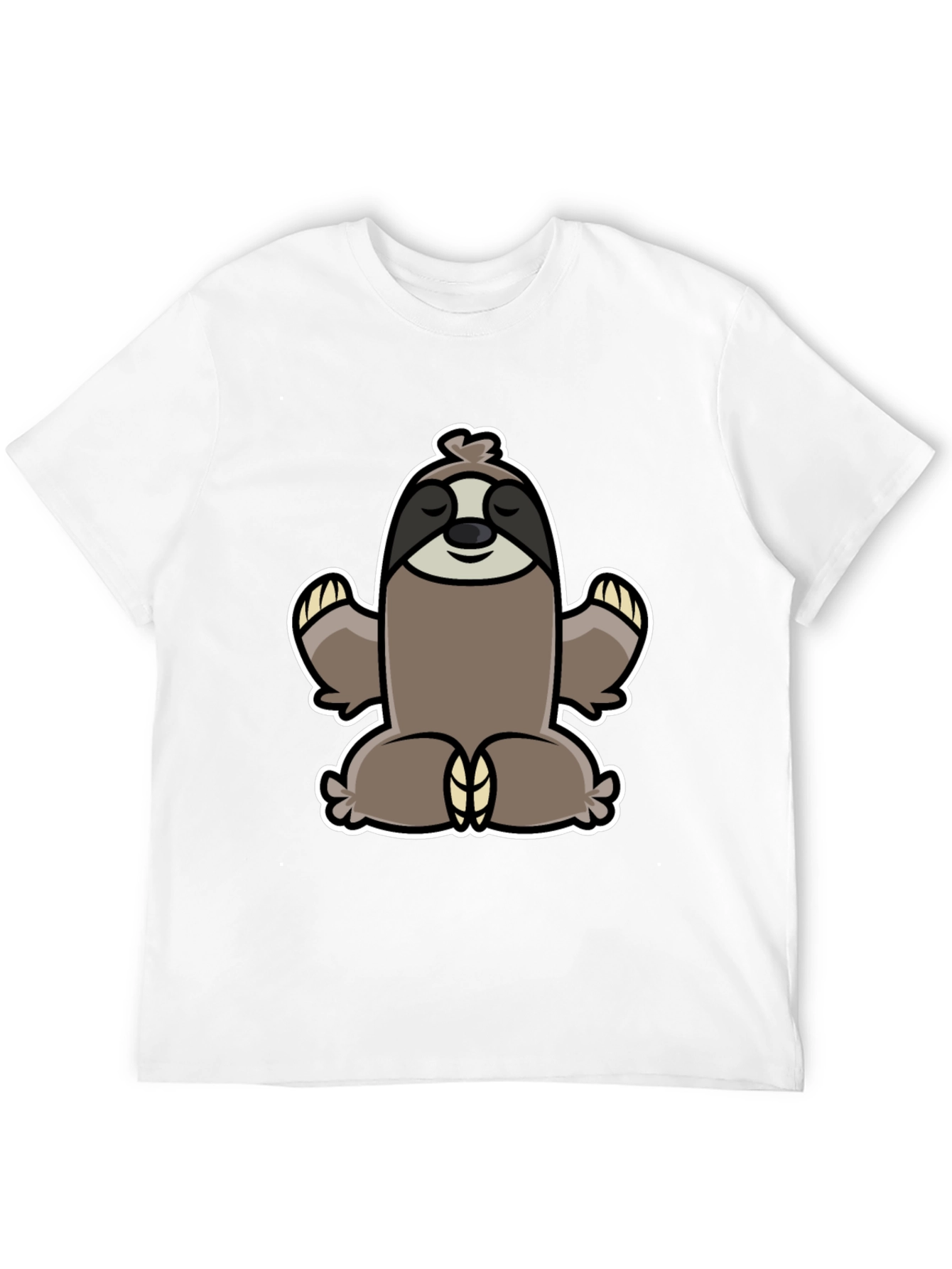 Black Meditating Sloth Graphic Tee - Relaxed Fit view 12