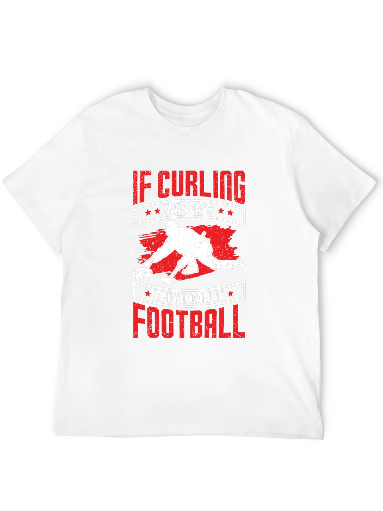 Black Curling T-Shirt - If Curling Was Easy Football view 12