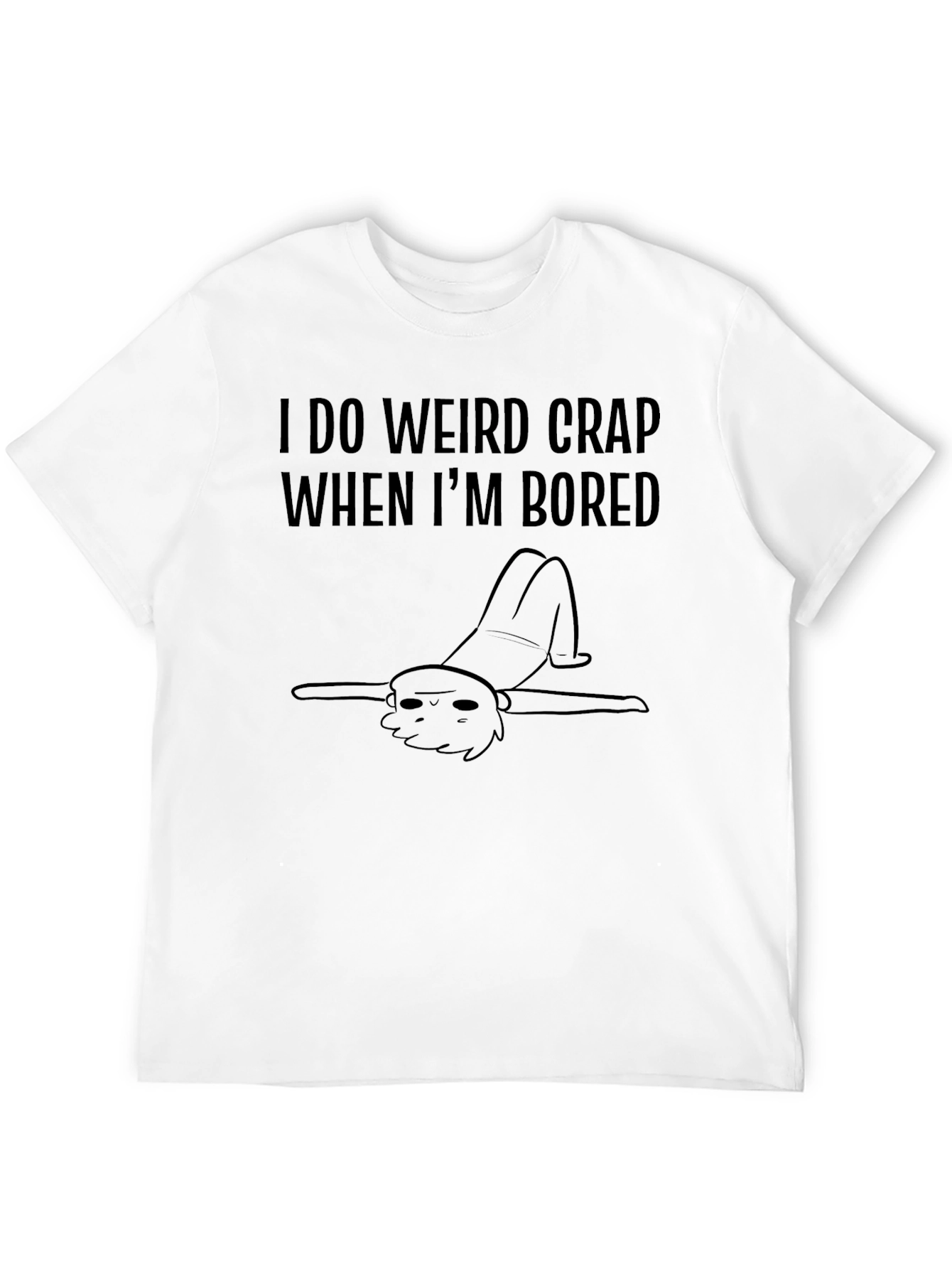 Black Funny "I Do Weird Crap" Graphic Tee view 12