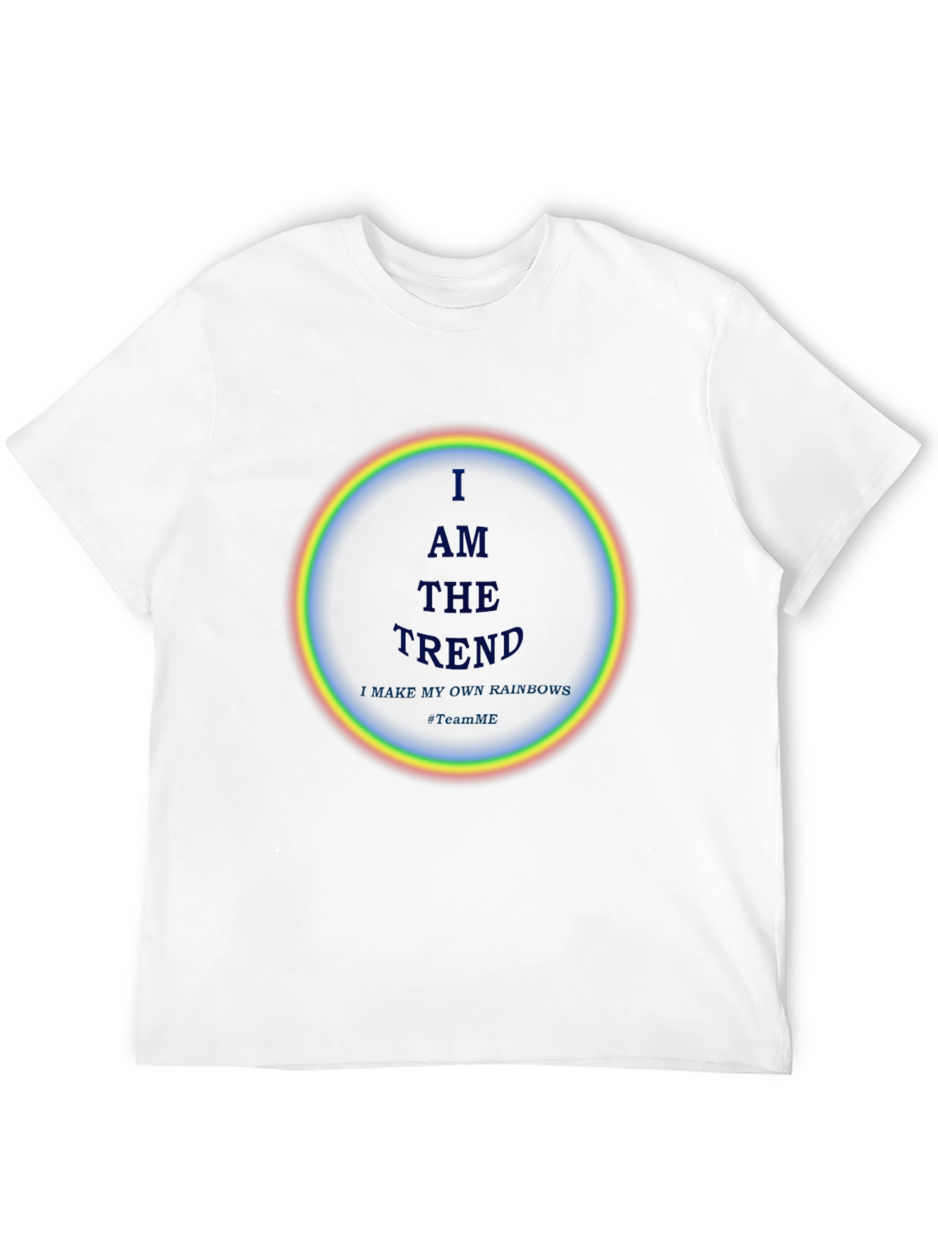 Black I AM THE TREND Rainbow Circle Graphic Black T-Shirt view 12
