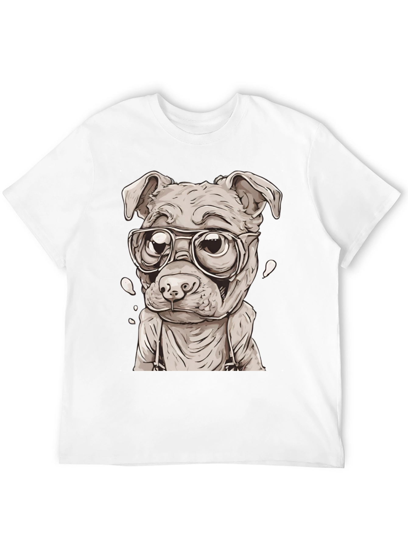 Black Hipster Dog T-Shirt - Cute Animal Graphic Tee view 12