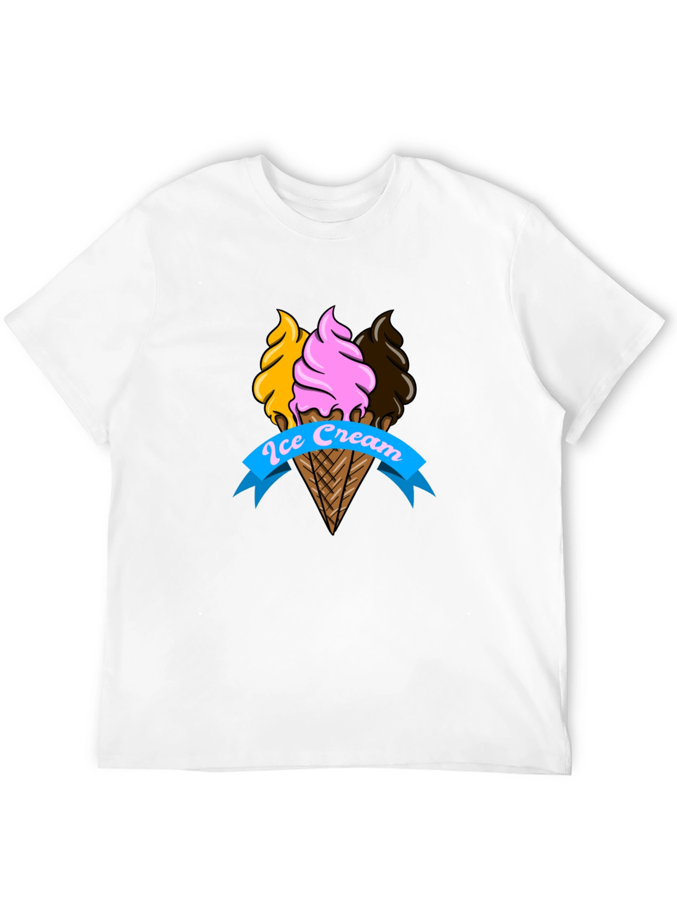 Black Ice Cream Cone Graphic Tee - Fun & Stylish T-Shirt view 12