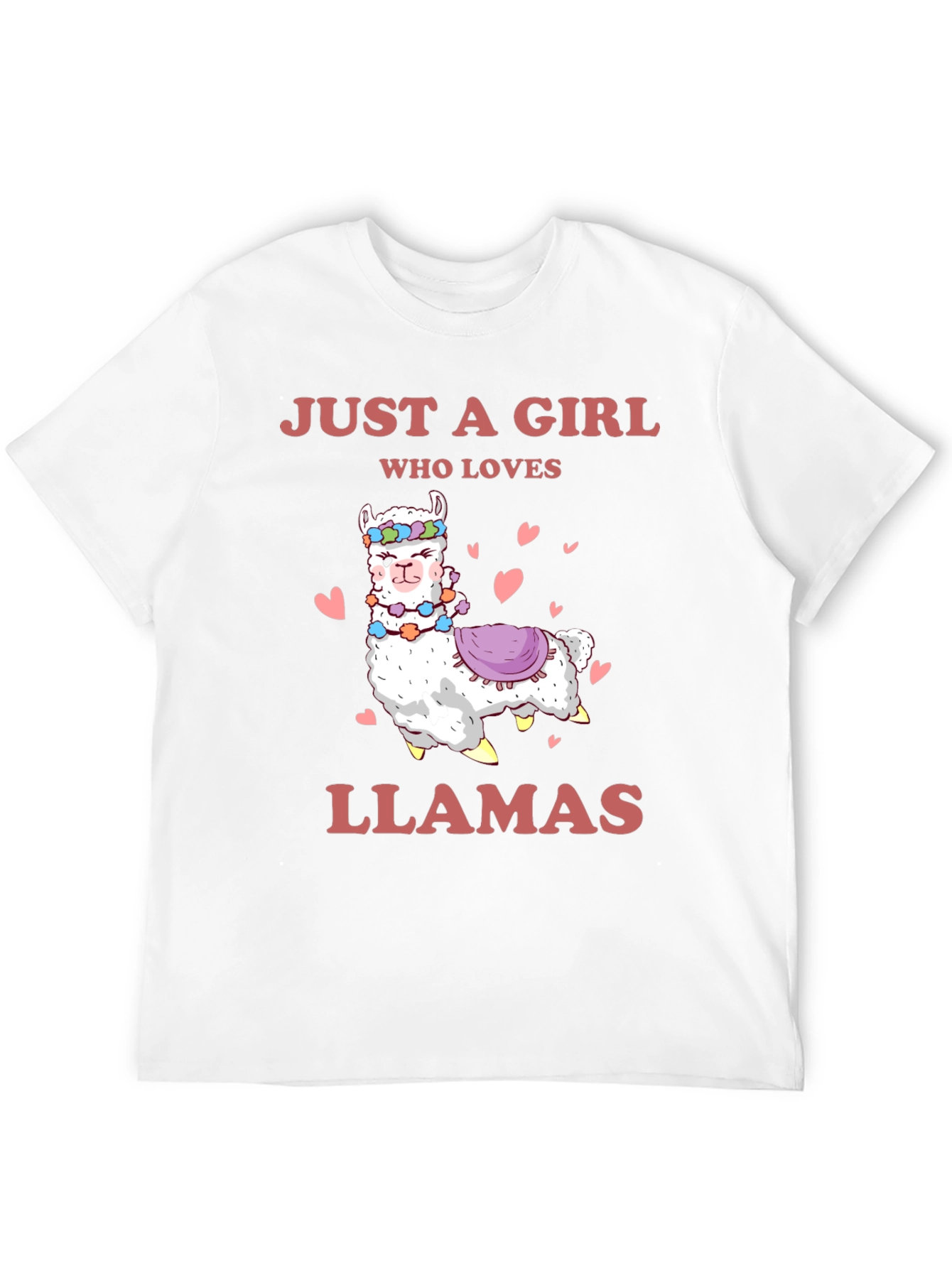 Black Just A Girl Who Loves Llamas T-Shirt view 12