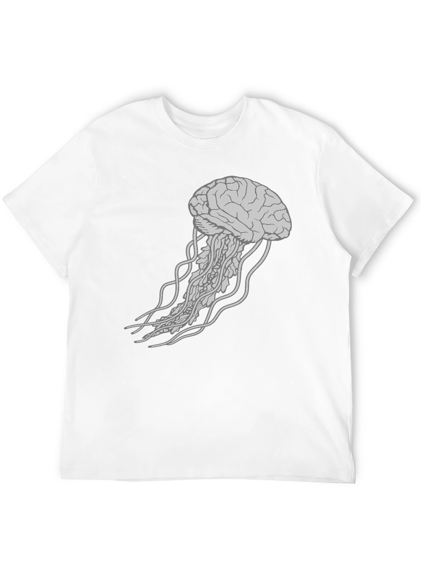 Black Brain Jellyfish Graphic T-Shirt view 12