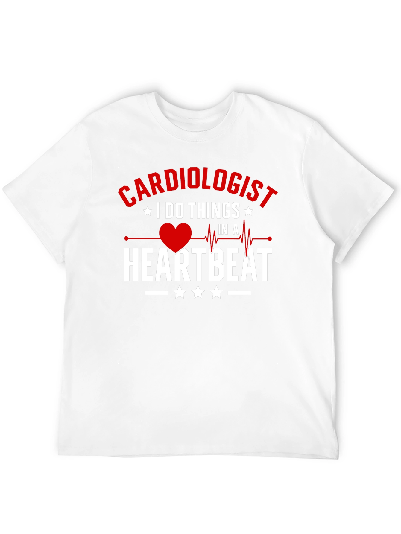 Black Cardiologist Heartbeat Graphic Tee - Black view 12