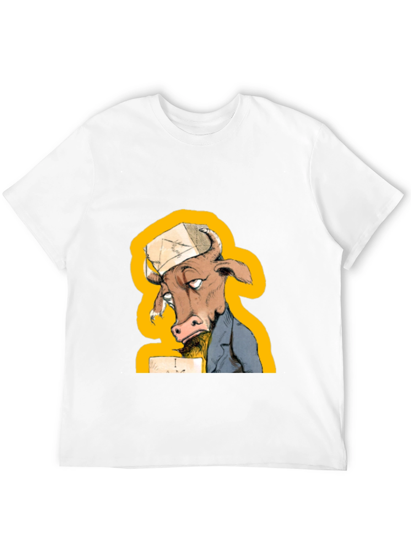 Black Funny Cow T-Shirt - Novelty Cartoon Animal Tee view 12