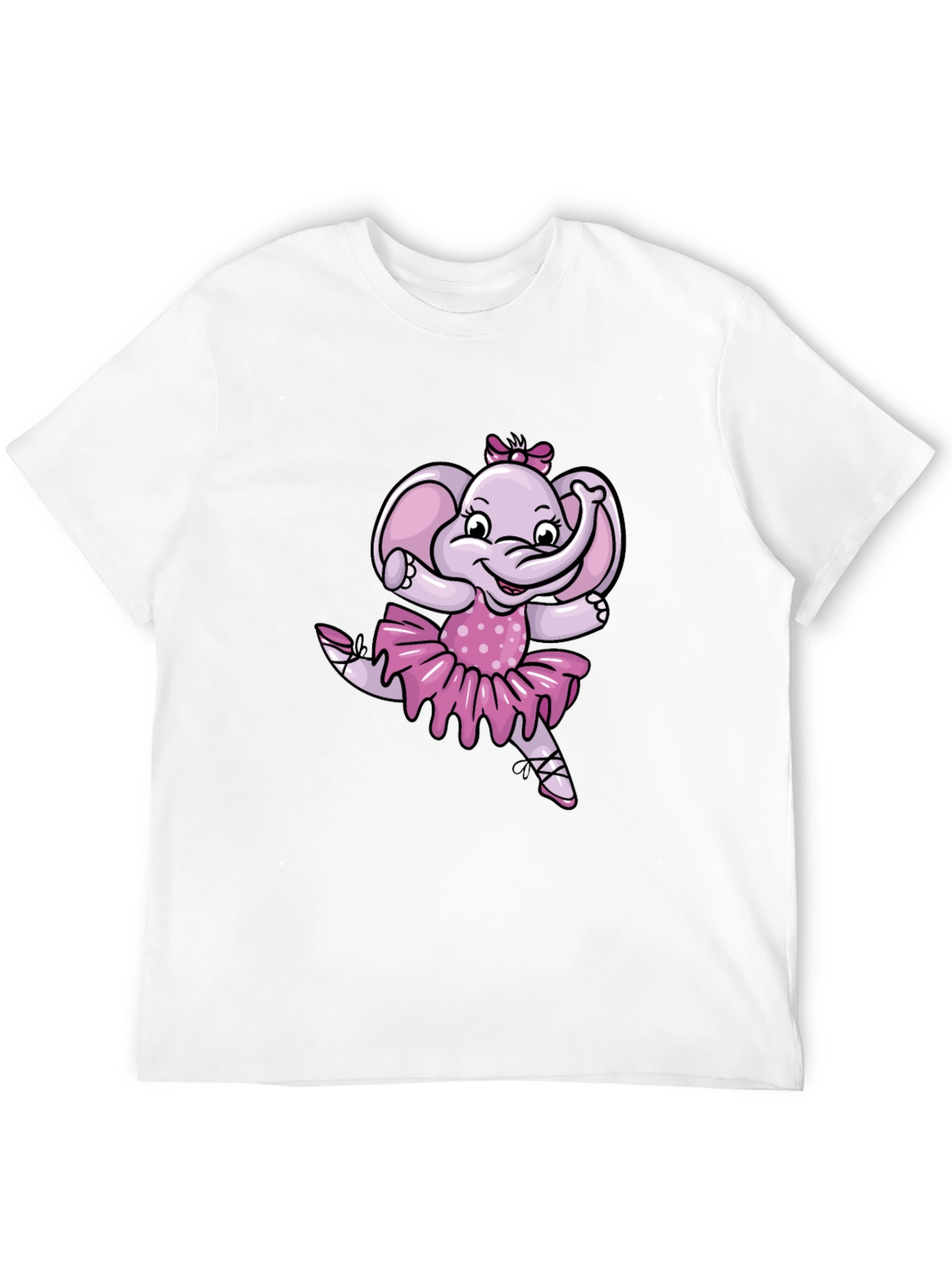 Black Ballerina Elephant Black T-Shirt view 12