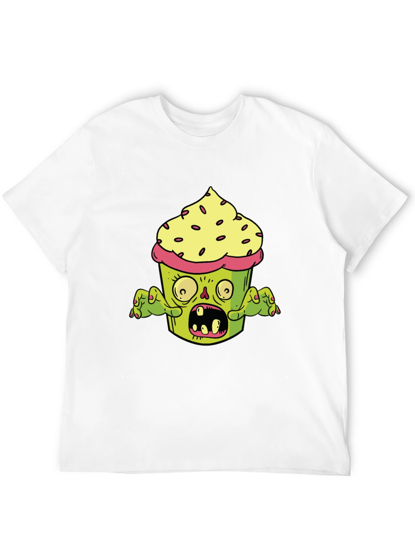 Black Zombie Cupcake T-Shirt - Graphic Novelty Tee view 12