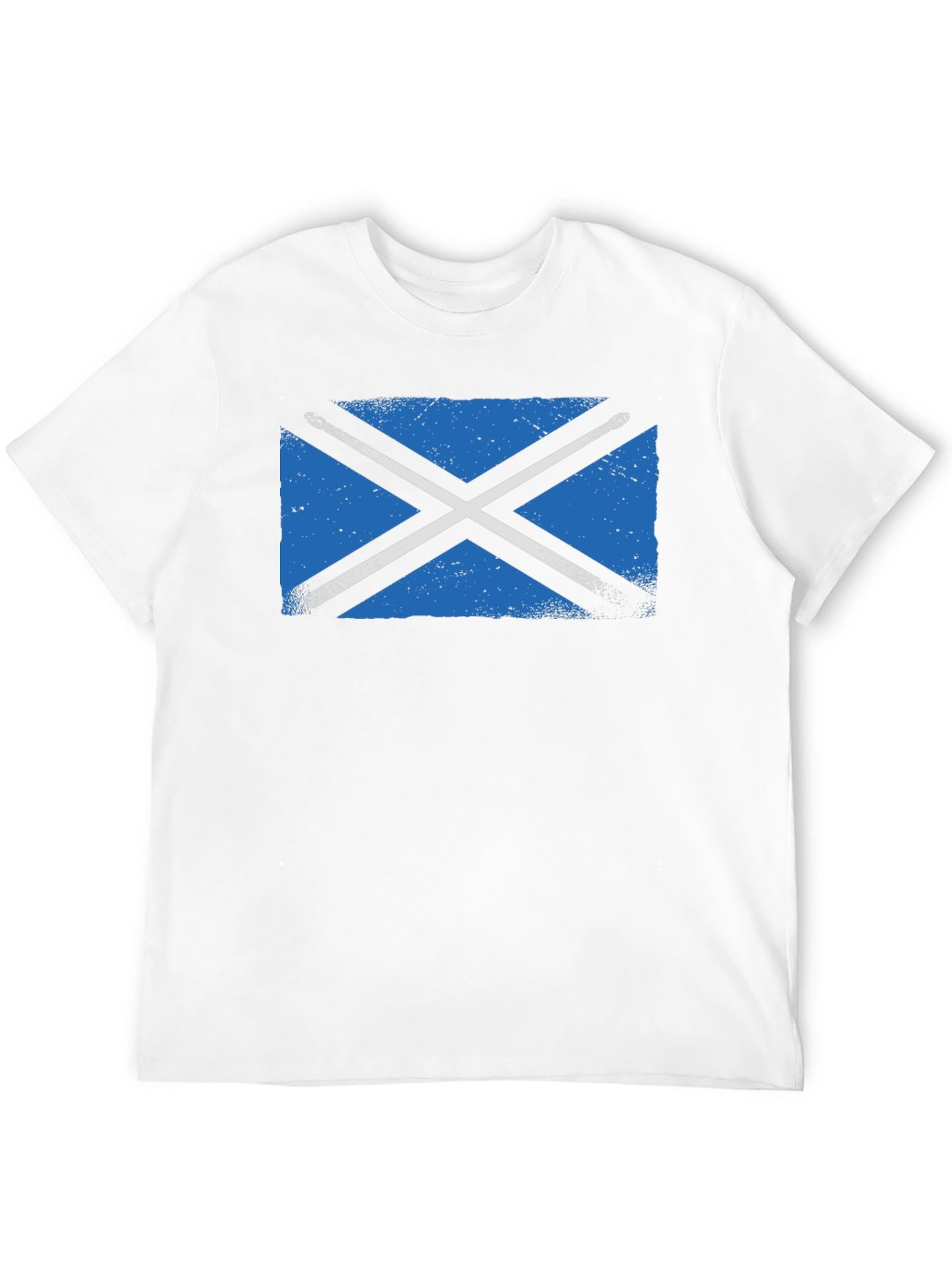 Black Scottish Flag Black T-Shirt view 12