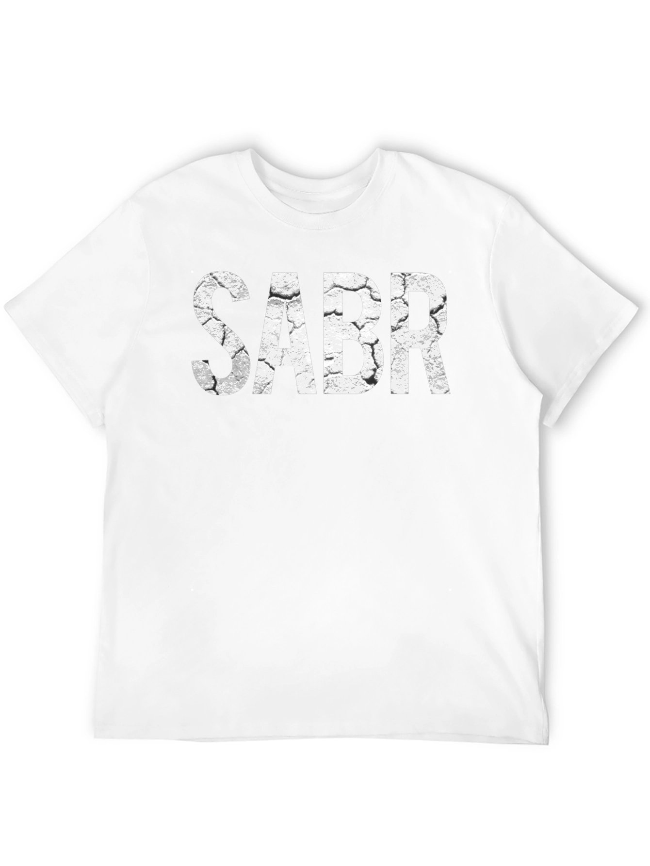 Black SABR Graphic Tee - Cracked Print T-Shirt view 12