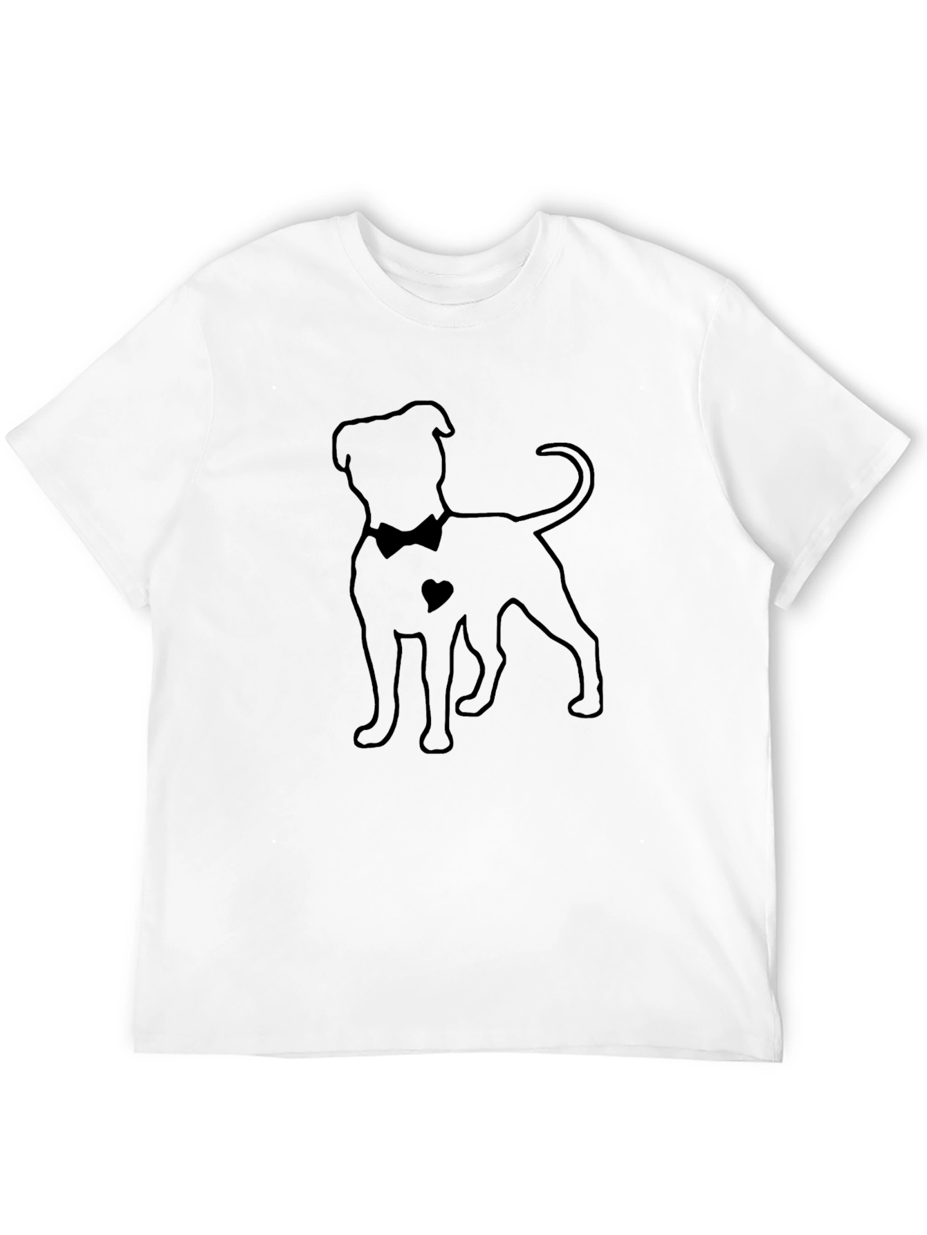 Black Dog Lover Tee - Dapper Pup with Bow Tie Shirt view 12
