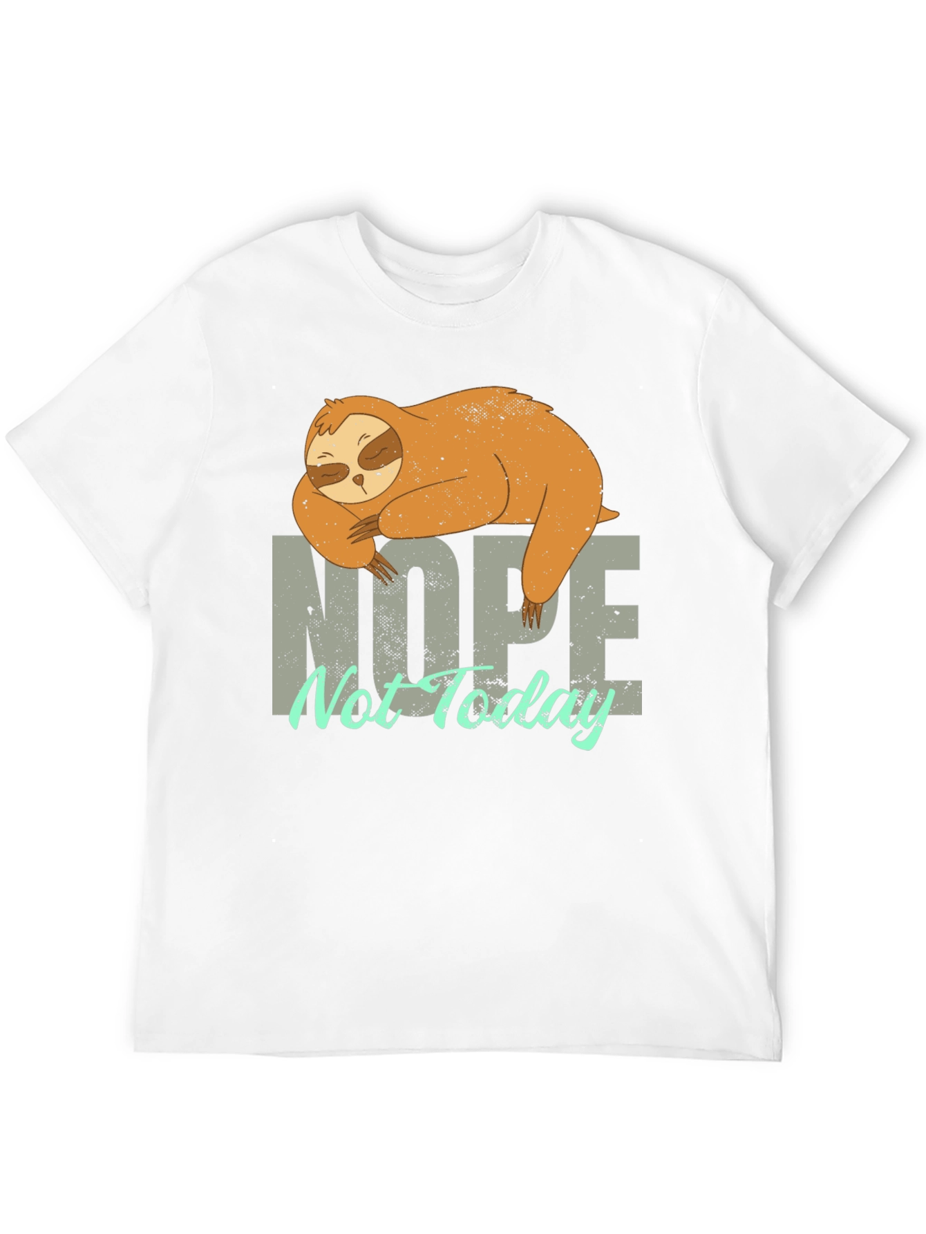 Black Nope Not Today Sloth Graphic T-Shirt - Lazy Day Apparel view 12