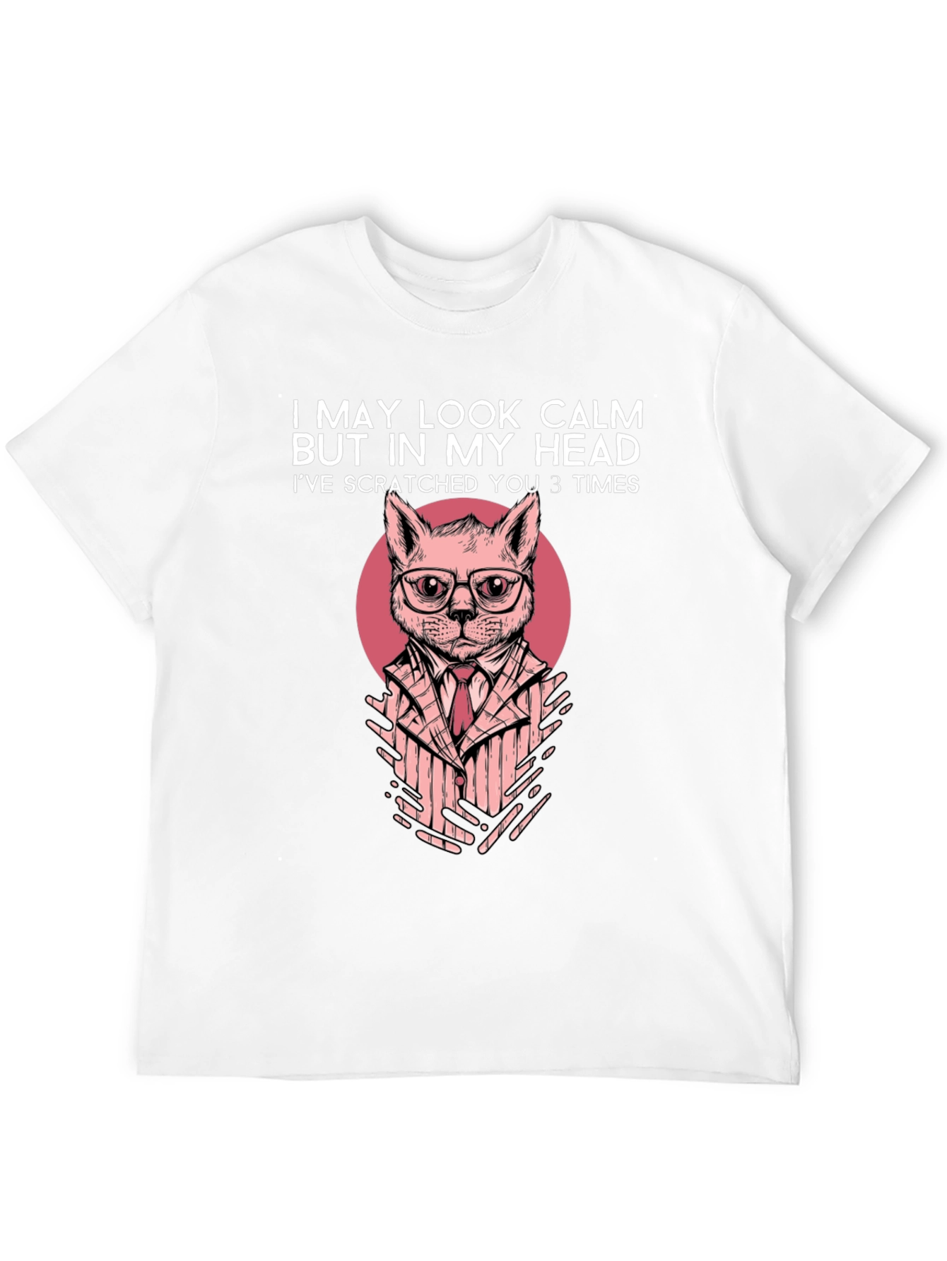 Black Calm Cat Men's T-Shirt view 12