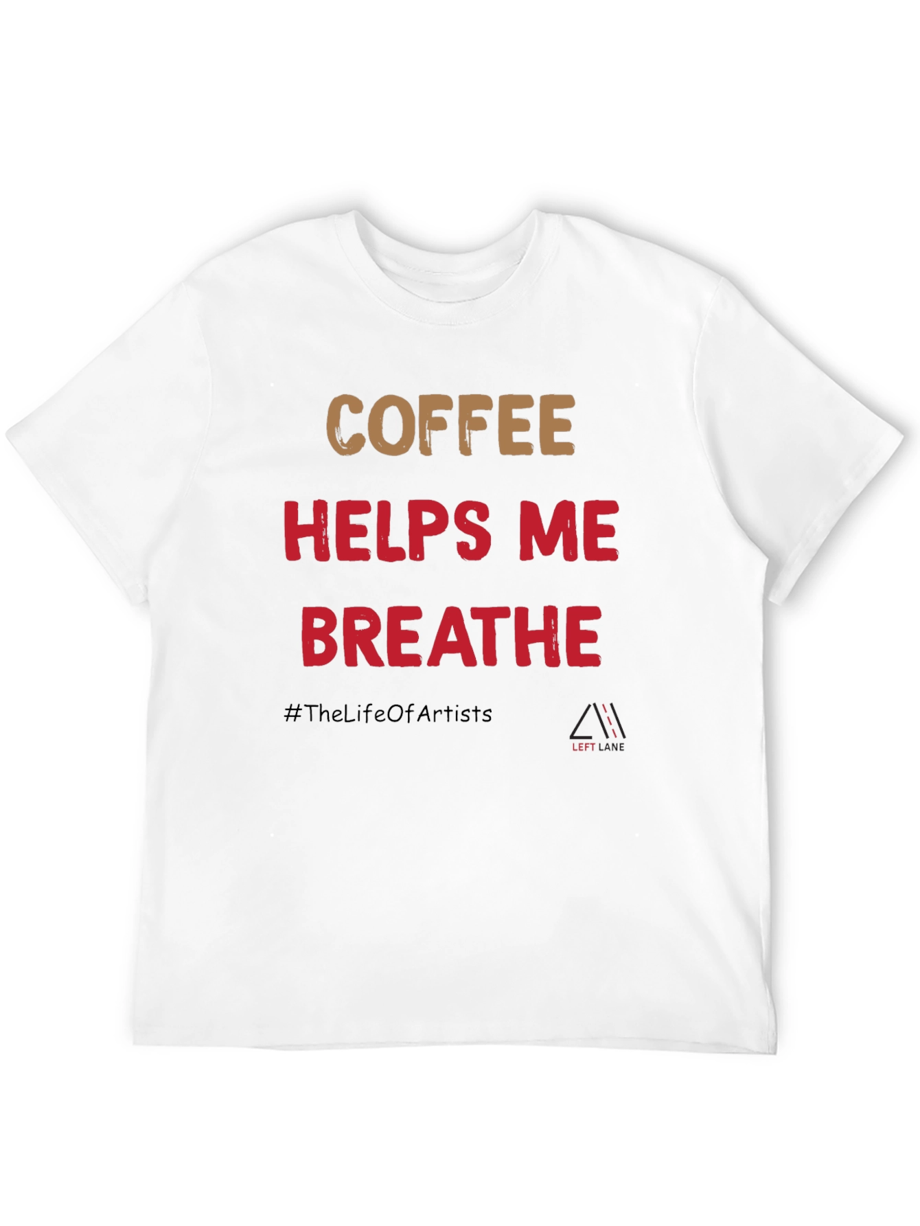Black Coffee Helps Me Breathe Graphic T-Shirt view 12