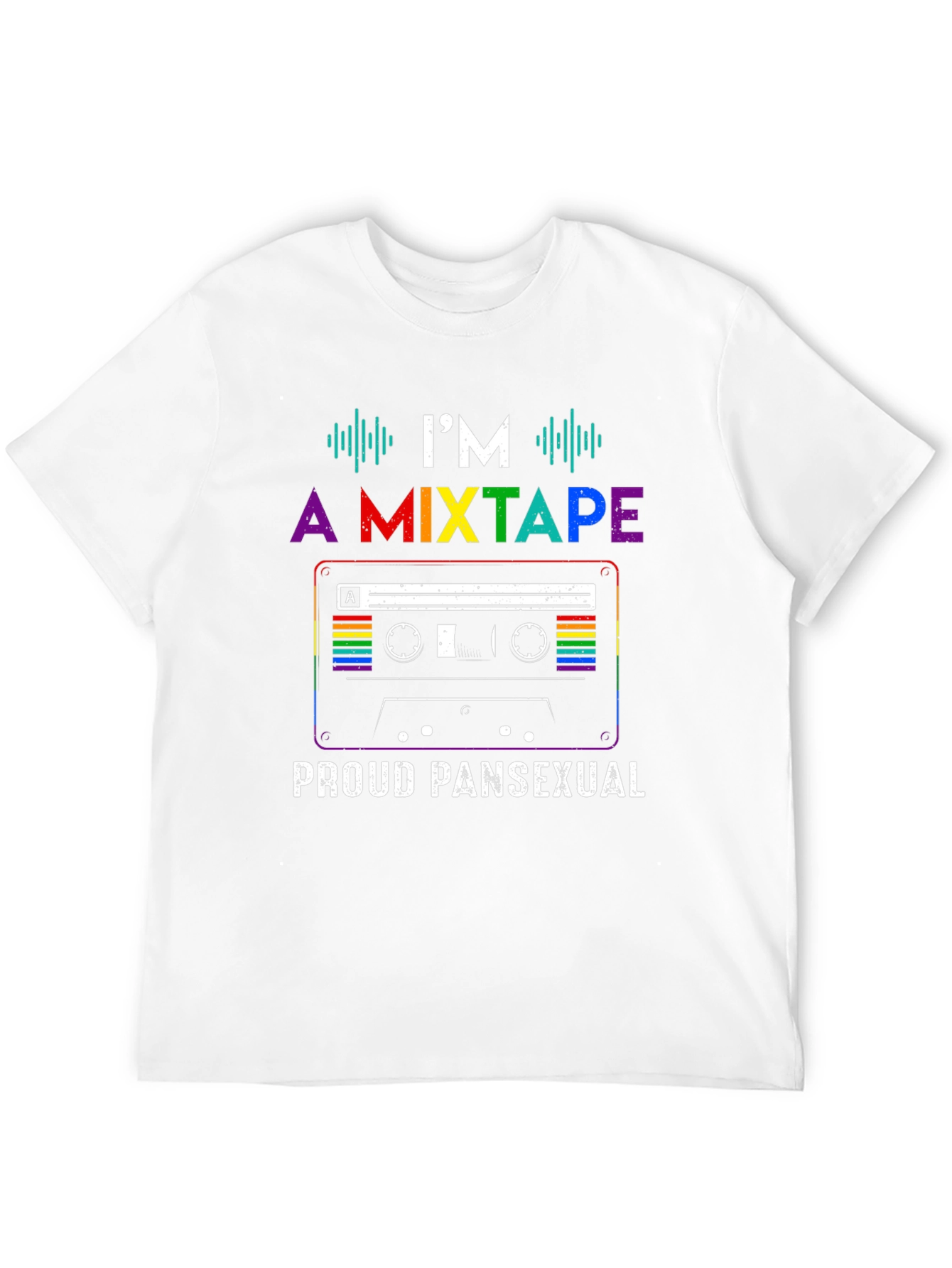 Black I'm a Mixtape Proud Pansexual T-Shirt view 12
