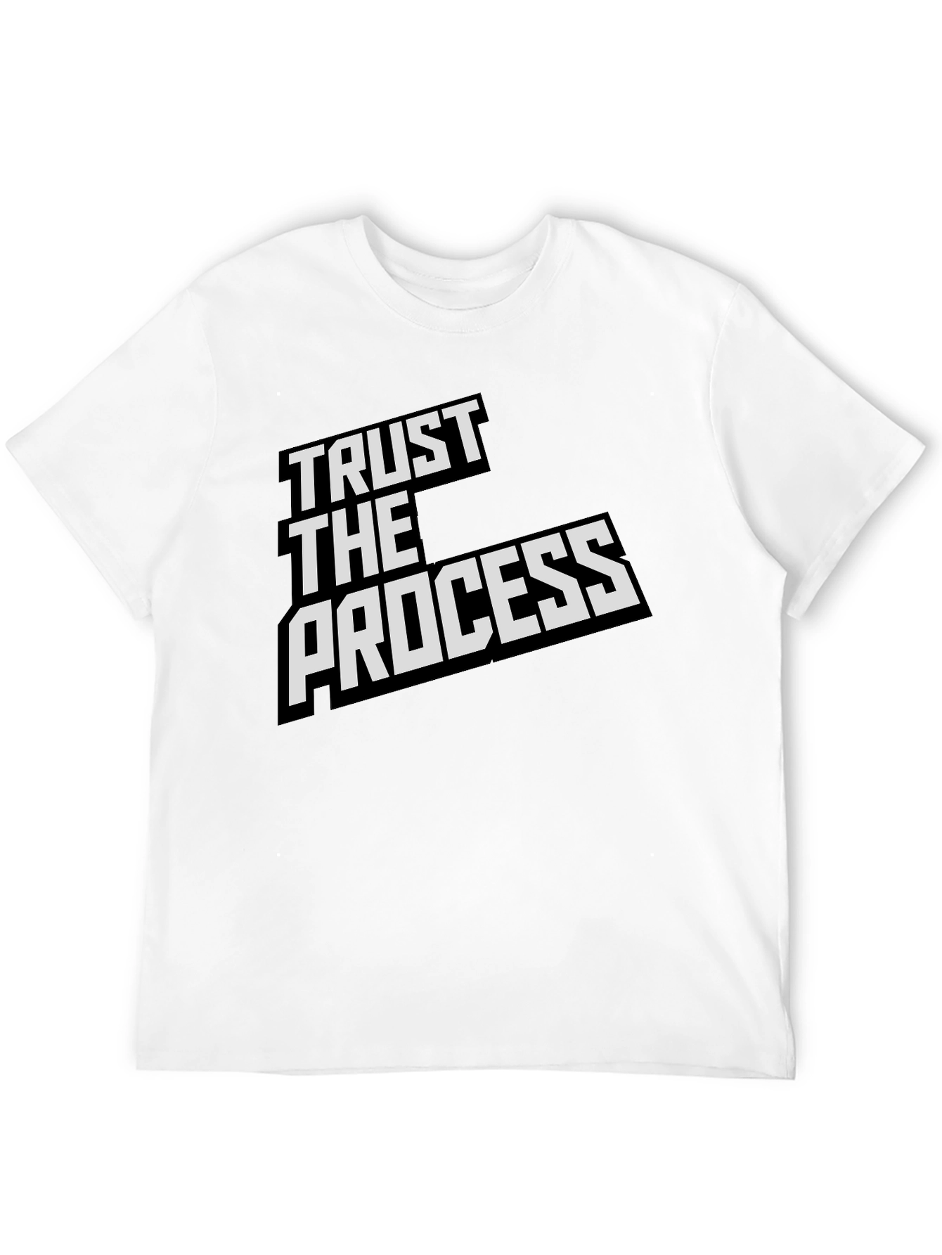 Black Trust The Process Black Graphic T-Shirt view 12