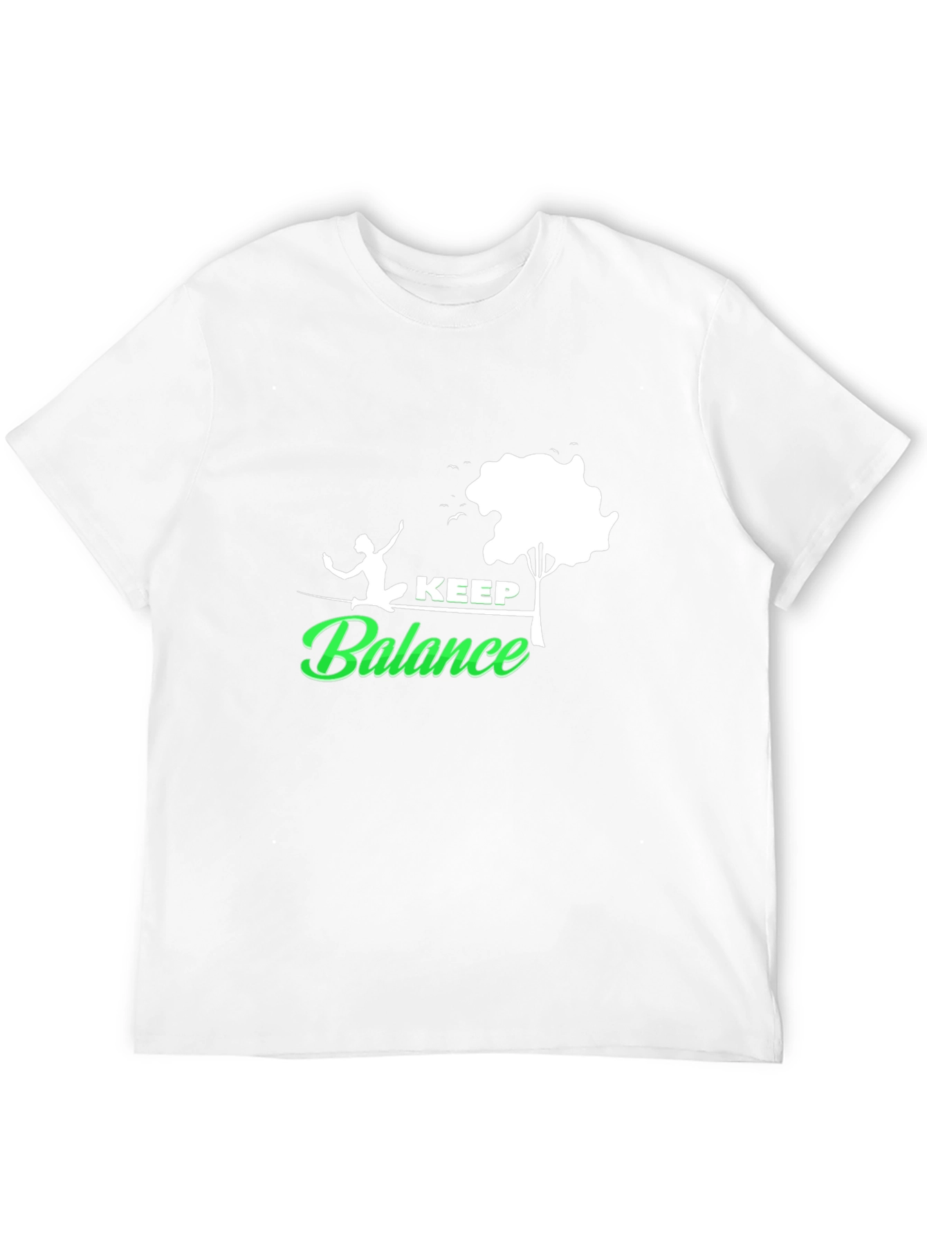 Black Keep Balance Graphic Tee - Black Cotton T-Shirt view 12