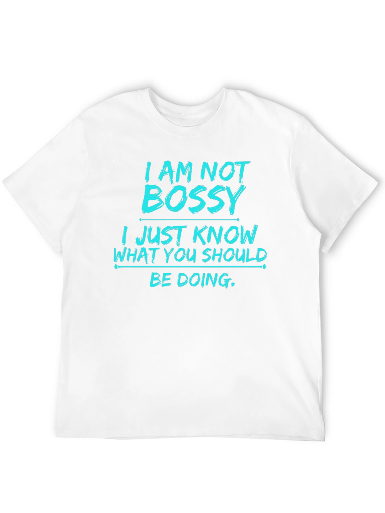 Black I Am Not Bossy Men's Graphic T-Shirt view 12