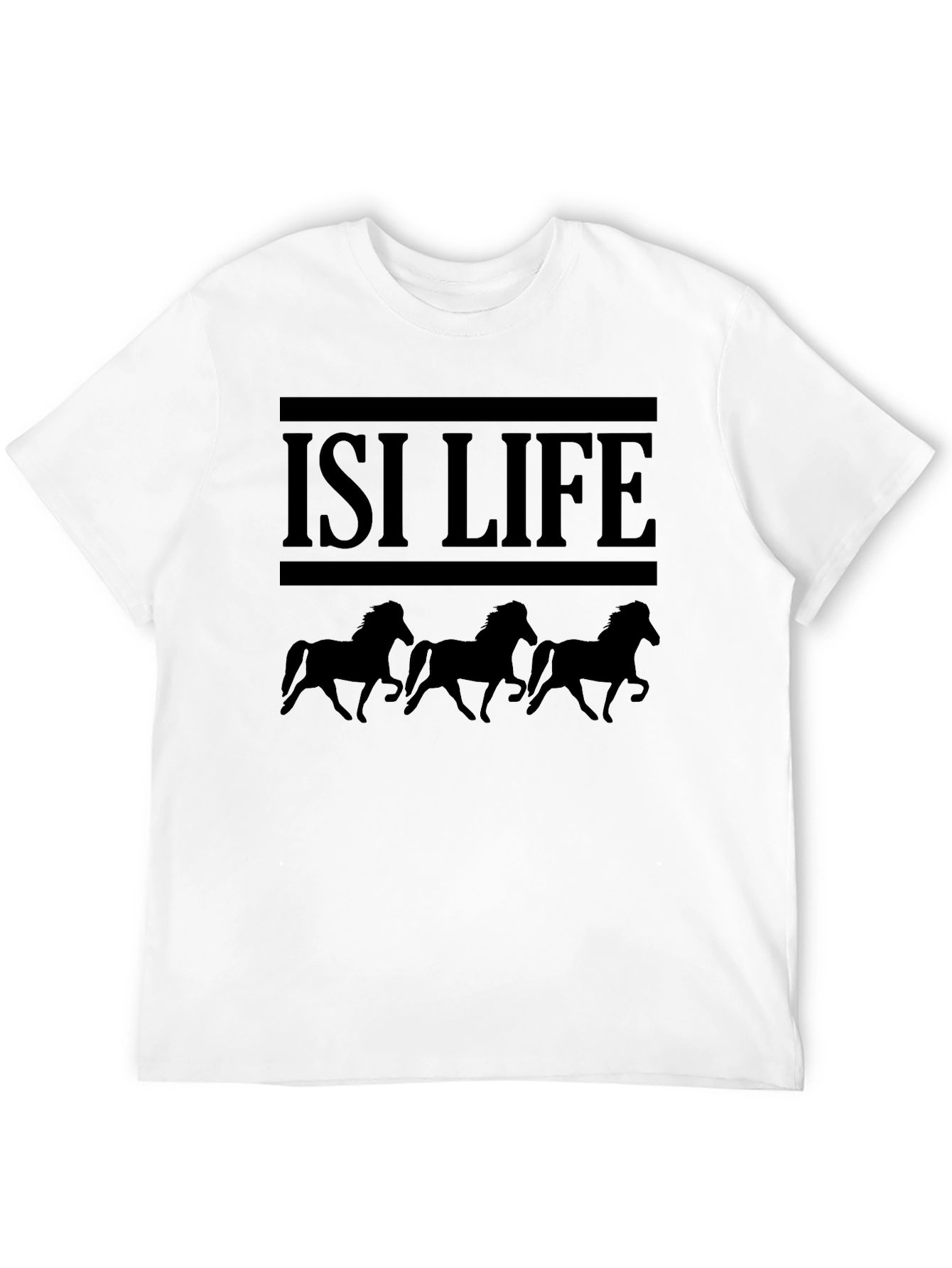 Black ISI Life Horse T-Shirt - Black view 12