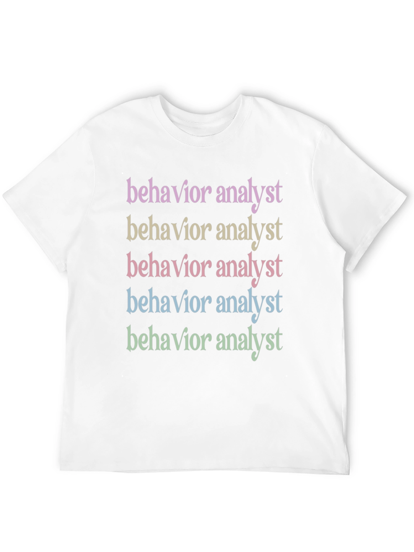 Black Behavior Analyst Graphic T-Shirt view 12