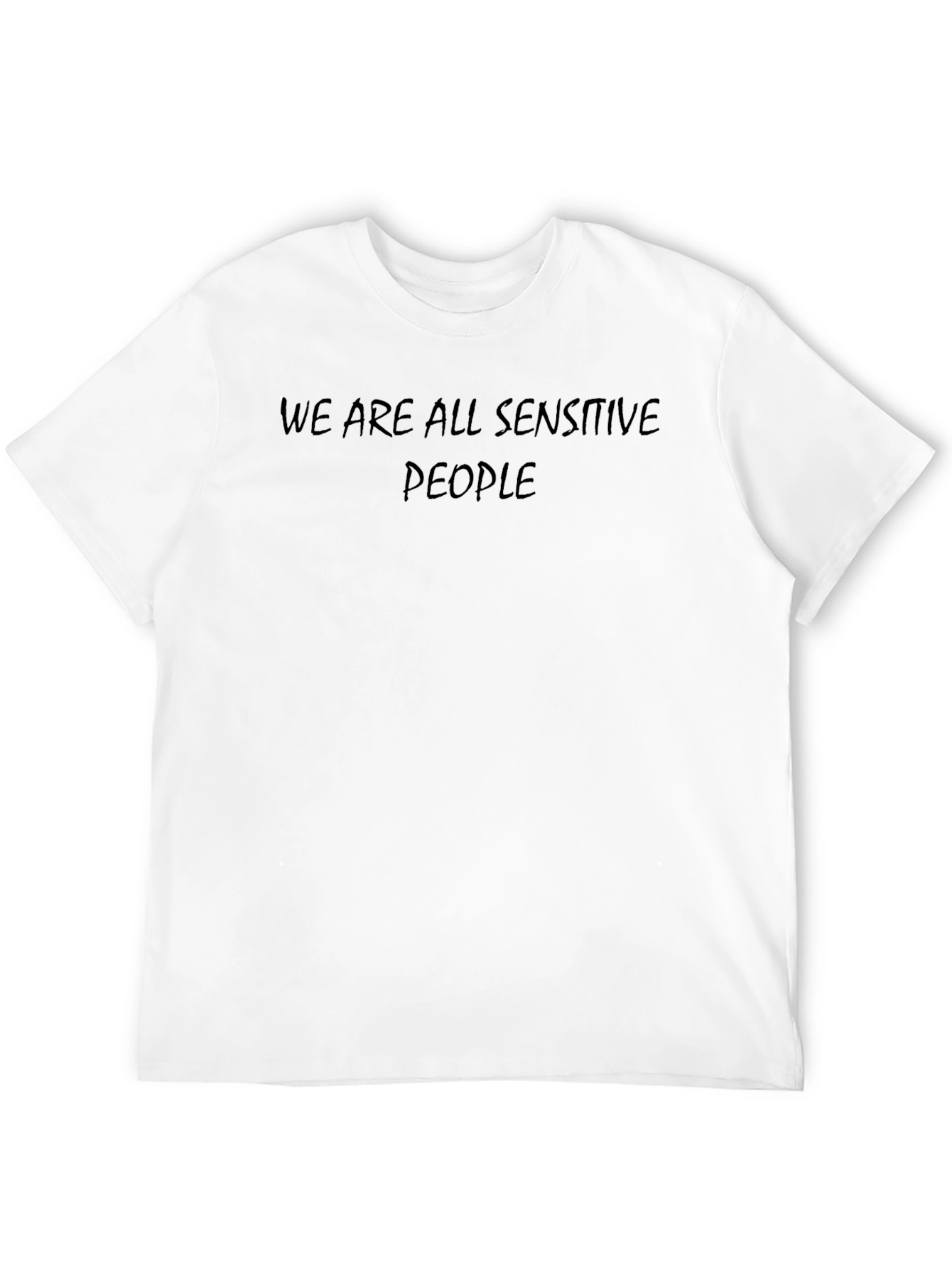Black Sensitive People Crew Neck T-Shirt view 12