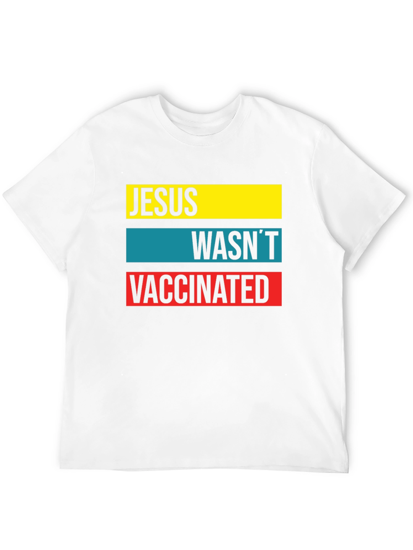Black Jesus Wasn't Vaccinated Graphic T-Shirt view 12