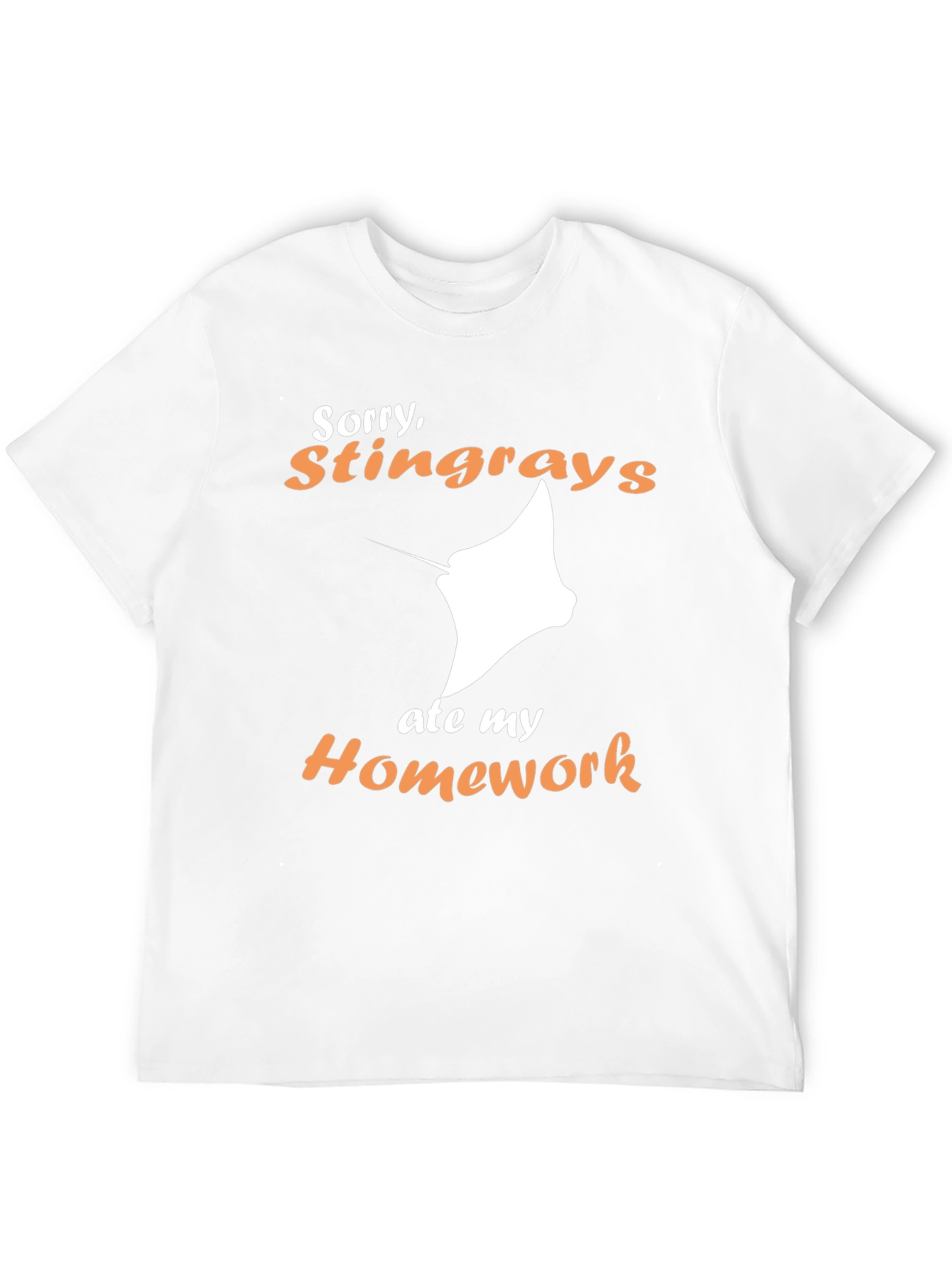 Black Stingray Ate My Homework Graphic T-Shirt view 12