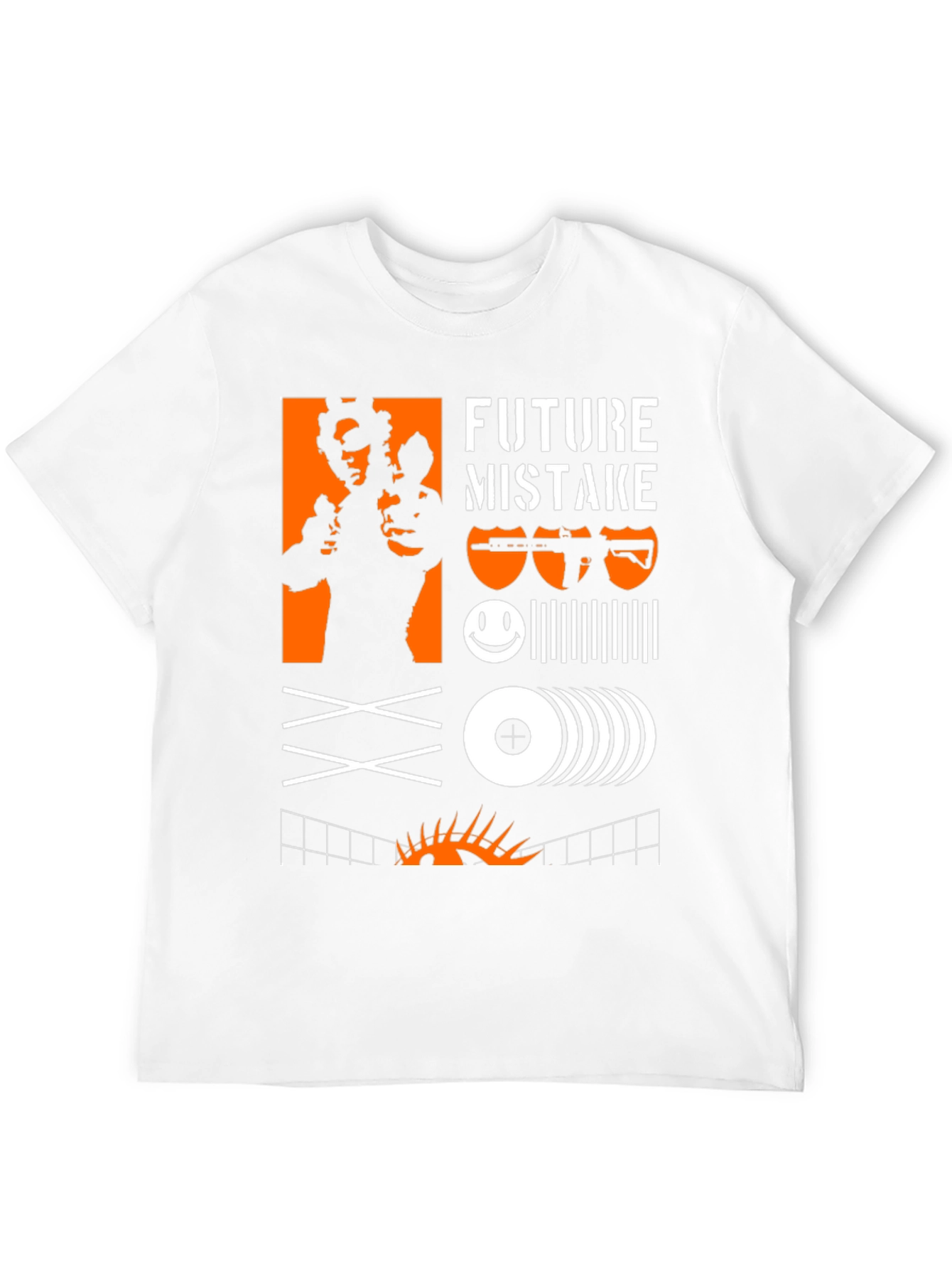 Black Edgy Graphic Tee: Future Mistake Design view 12