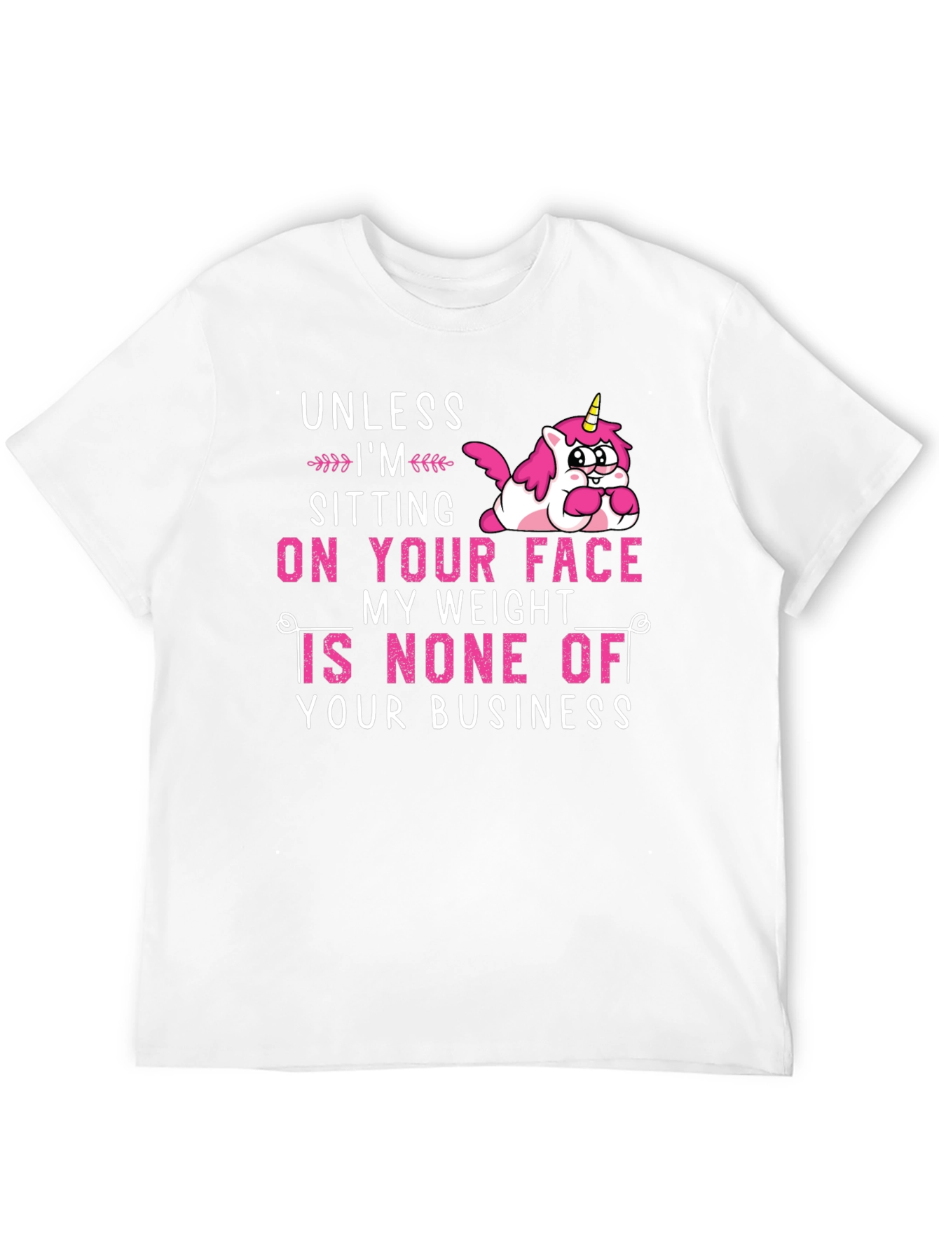 Black Unicorn Graphic T-Shirt: My Weight is None of Your Business view 12