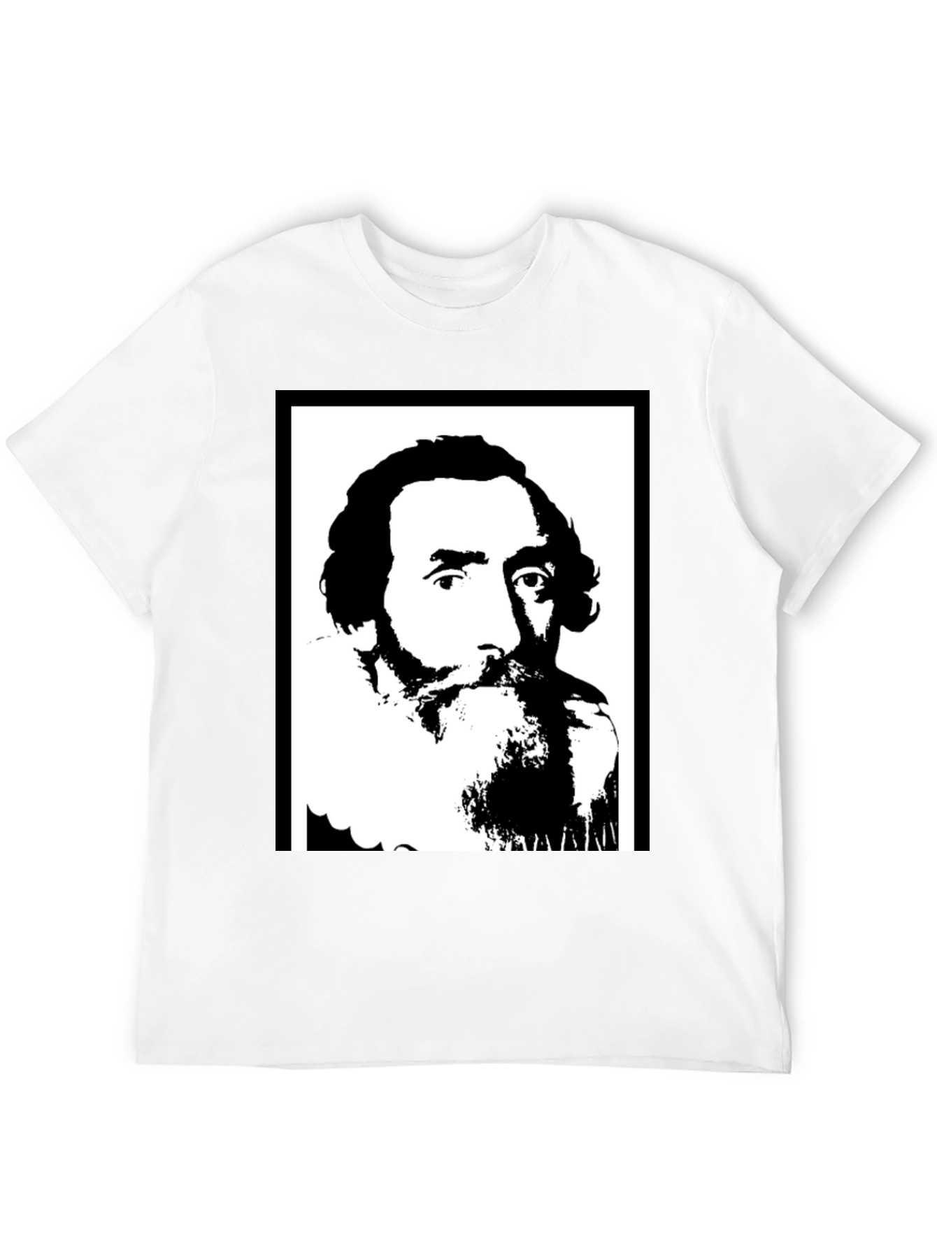 Black Vintage Portrait Graphic Black T-Shirt view 12