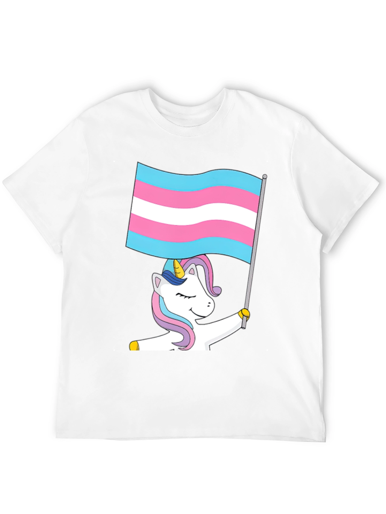 Black Transgender Unicorn Flag T-Shirt view 12