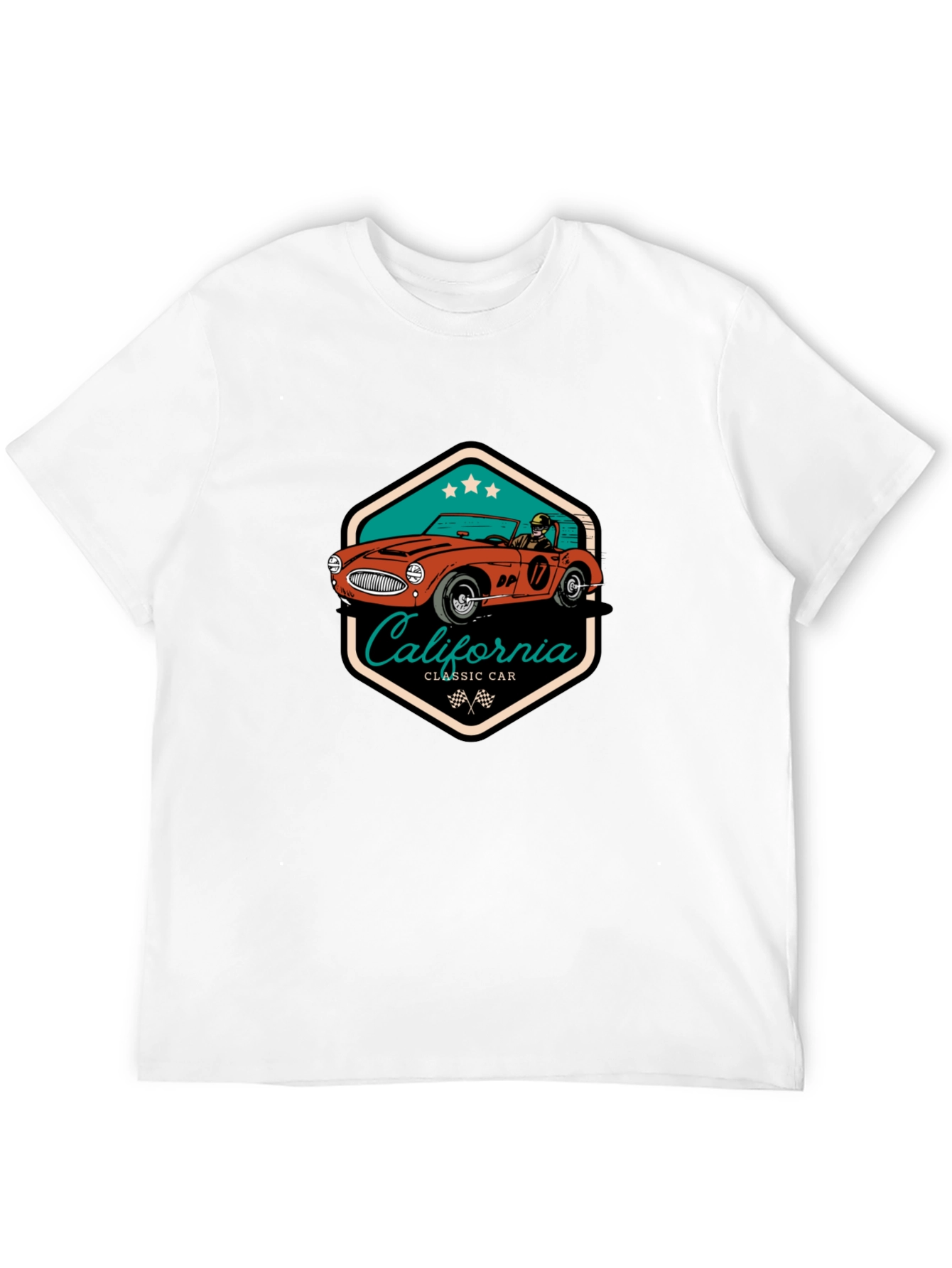 Black Classic Car California T-Shirt view 12
