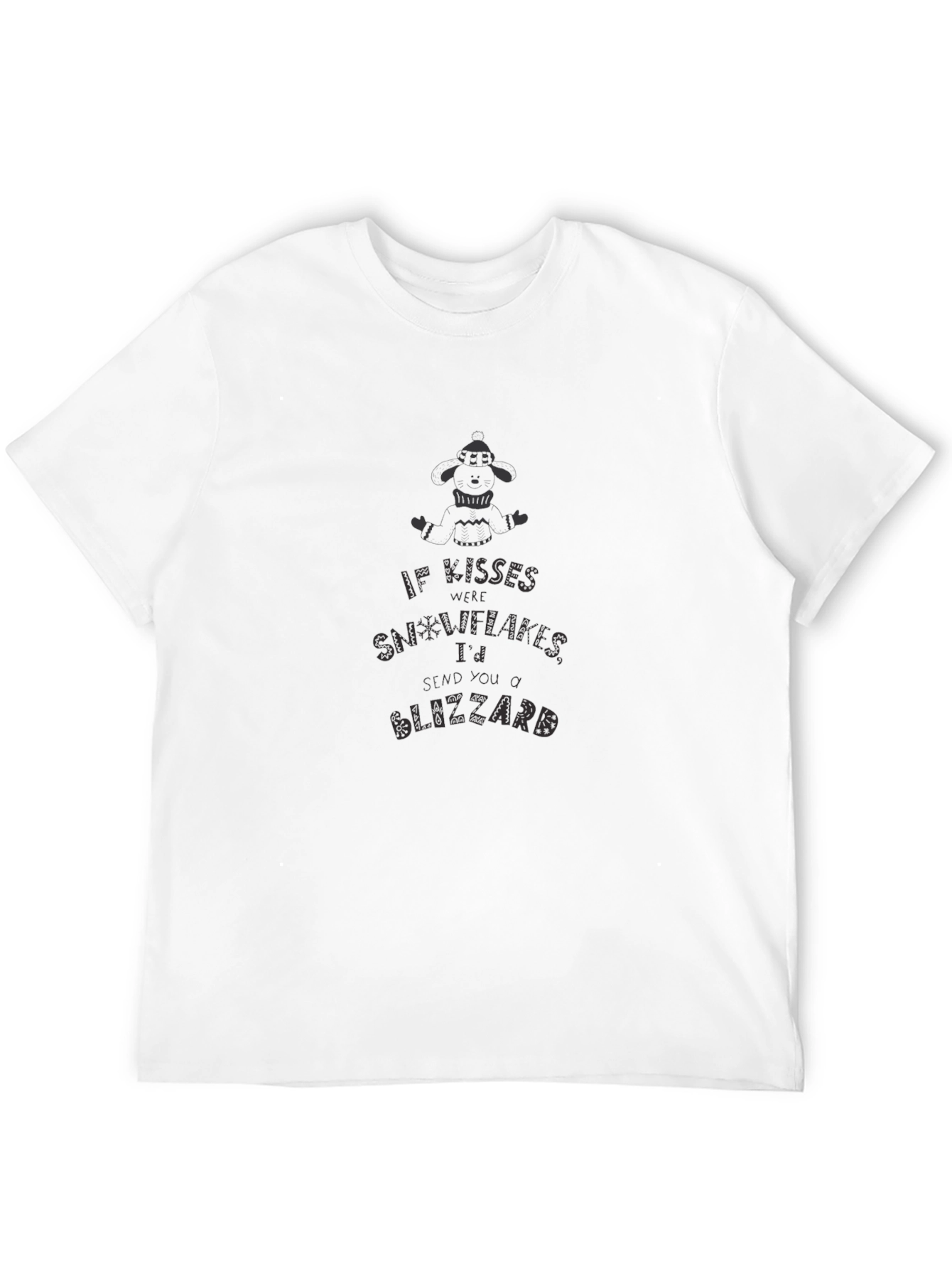 Black If Kisses Were Snowflakes Black T-Shirt view 12