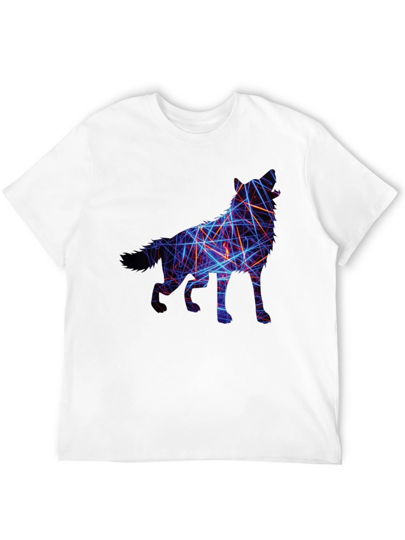 Black Abstract Wolf Graphic Tee - Black view 12