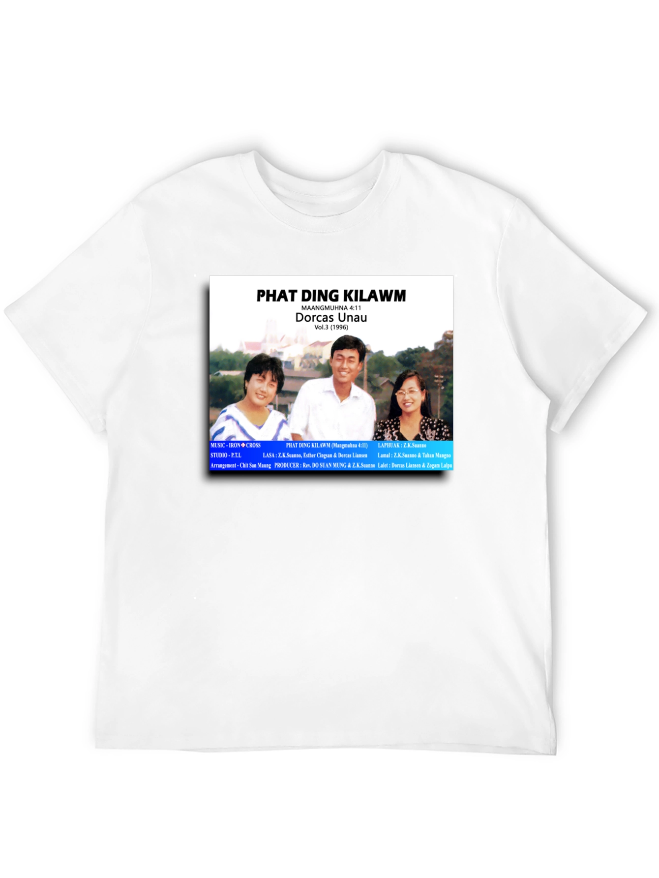 Black Vintage Phat Ding Kilawm Music Album T-Shirt view 12