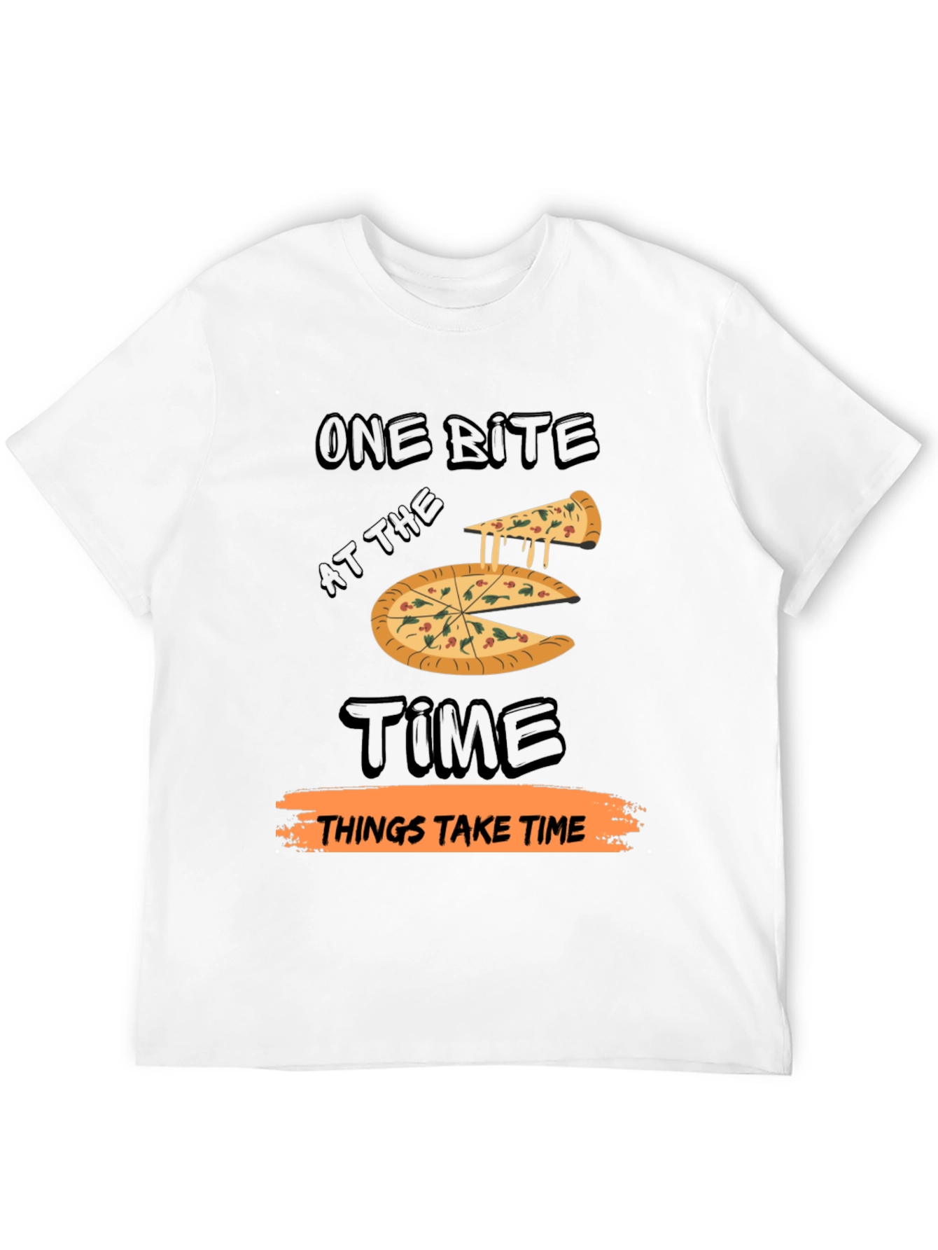 Black One Bite Pizza T-Shirt view 12