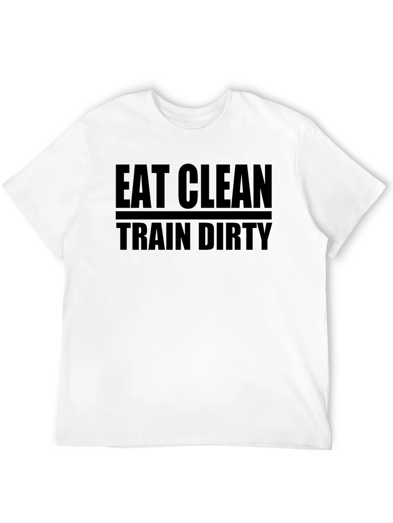 Black Eat Clean Train Dirty Graphic Tee - Fitness Lifestyle view 12